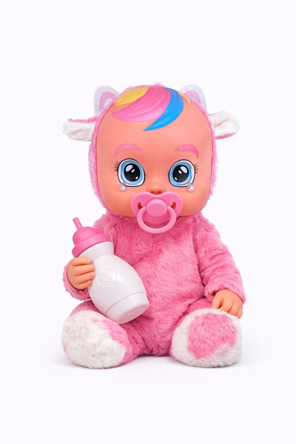 Ağlayan Et Bebek Oyuncak 20 cm – Su İçen Konuşan Bebek Oyuncağı 3+ Yaş Pembe Renk