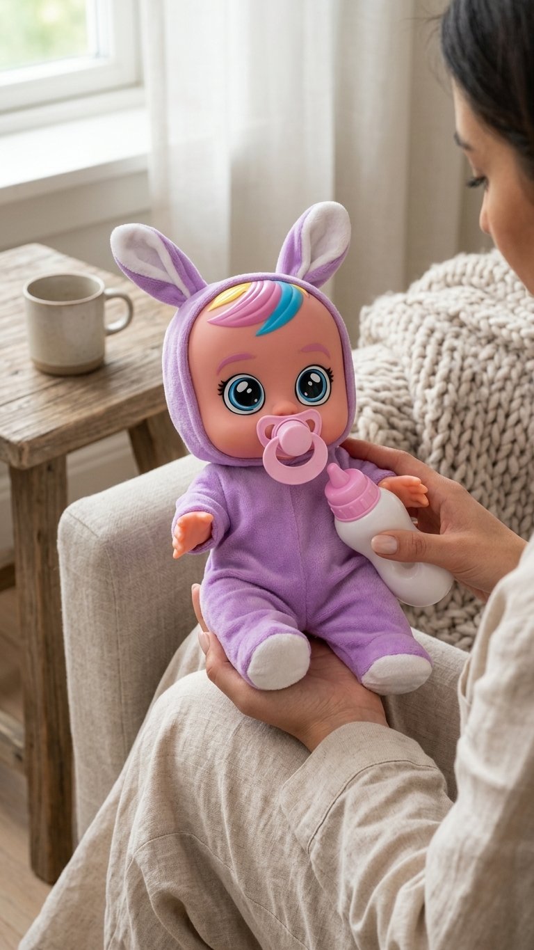 Ağlayan ve Konuşan Et Bebek Açık Mavi