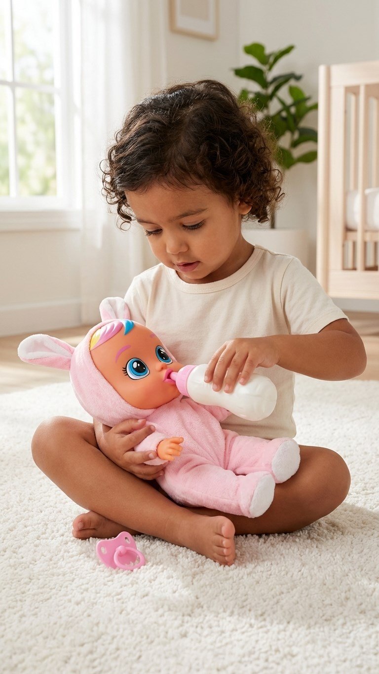 Ağlayan ve Konuşan Et Bebek Toz Pembe