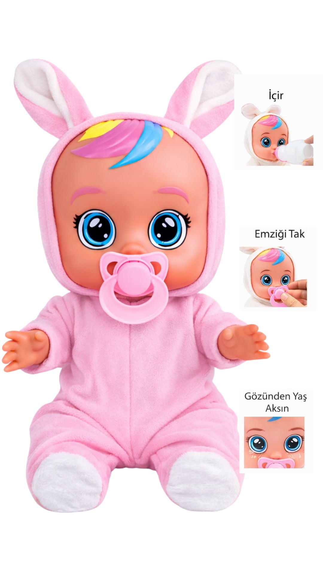 Ağlayan ve Konuşan Et Bebek Toz Pembe
