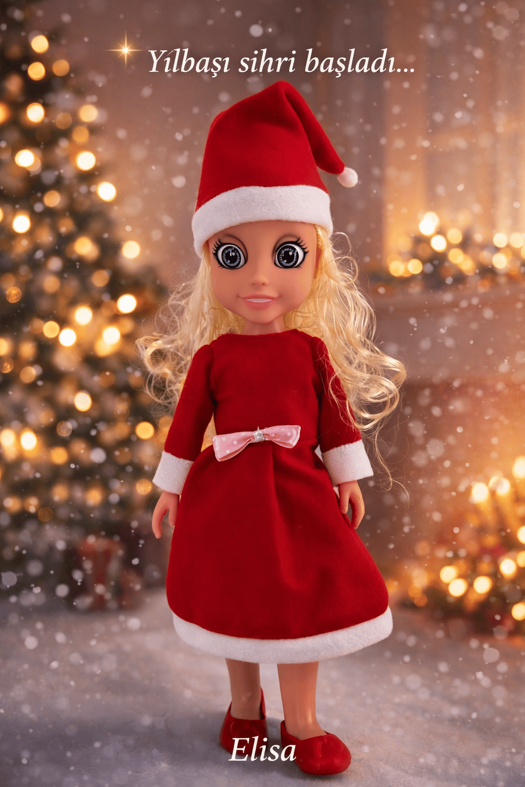 Oyuncak Et Bebek Noel Anne Figürlü 45 Cm