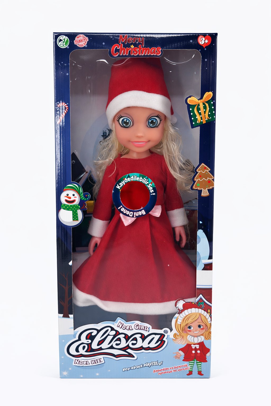 Oyuncak Et Bebek Noel Anne Figürlü 45 Cm