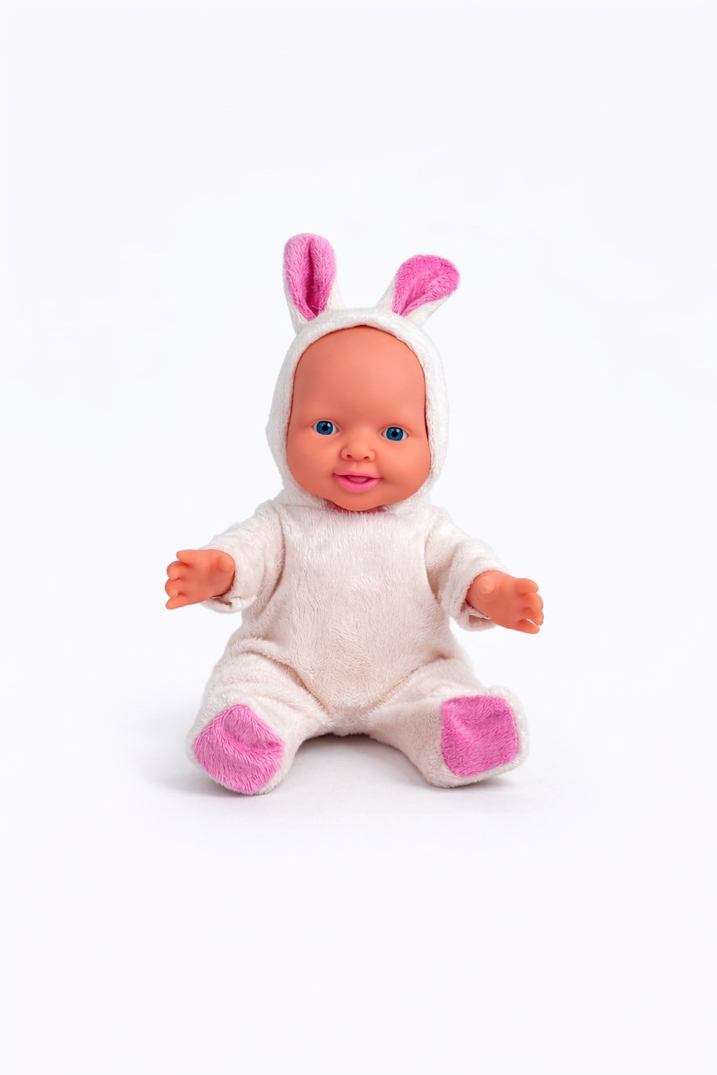 Toyx Sevimli Tavşan Kostümlü Oyuncak Bebek – Beyaz, 3+ Yaş