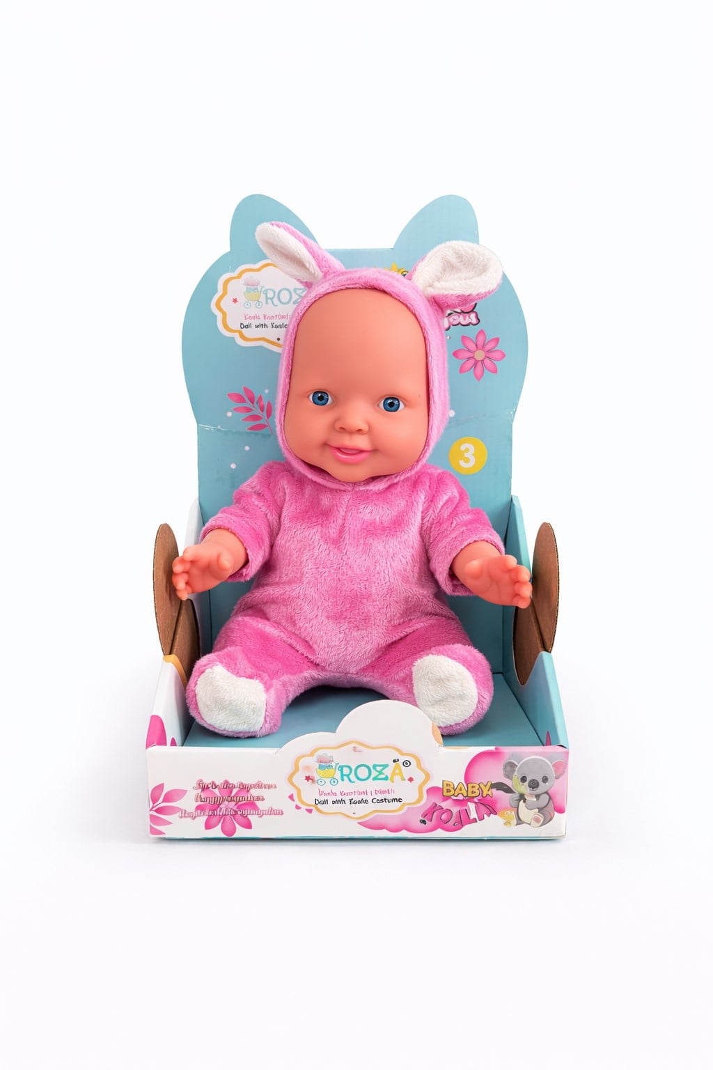 Toyx Sevimli Tavşan Kostümlü Oyuncak Bebek – Pembe, 3+ Yaş
