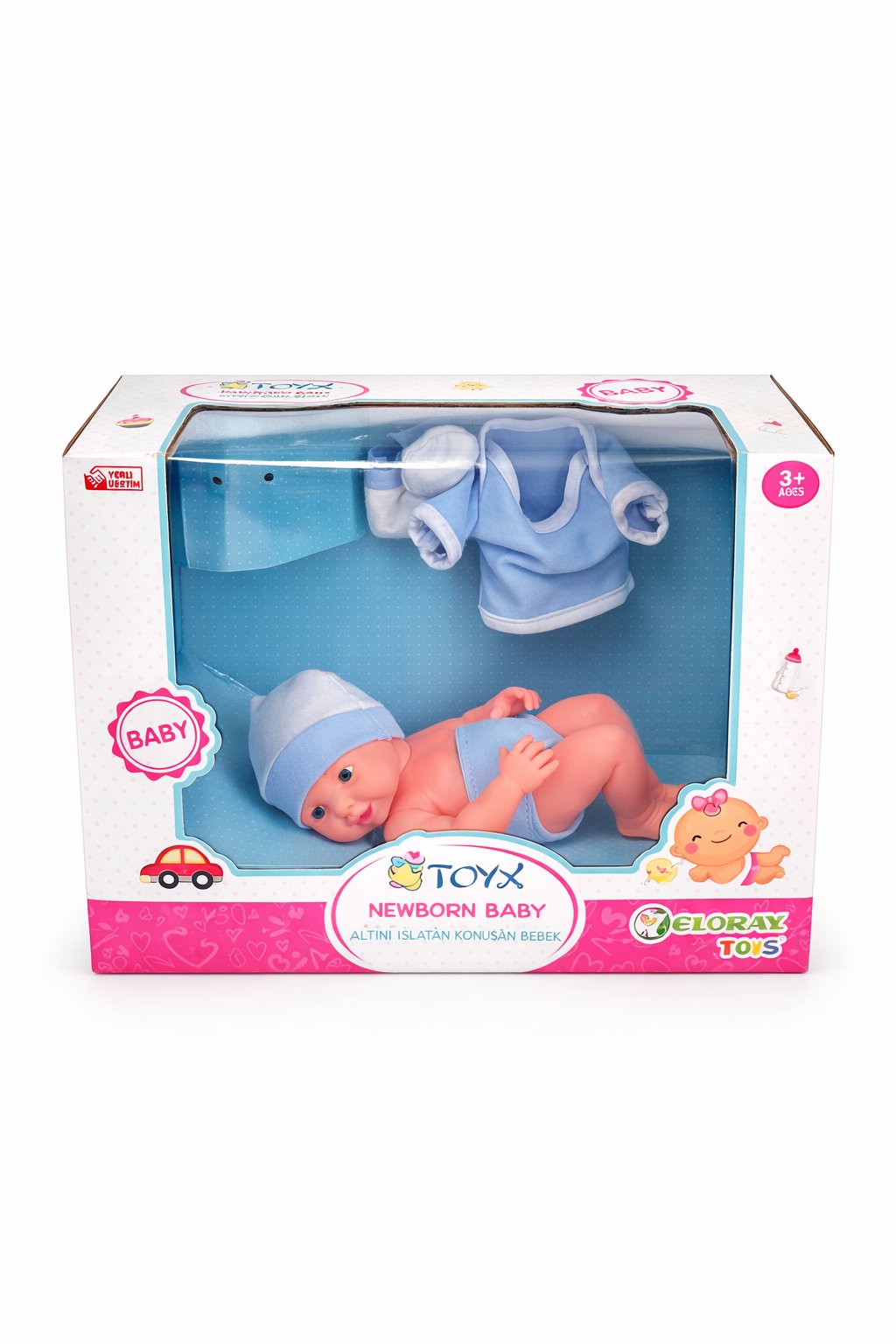 Toyx Yenidoğan Bebek Oyuncak Seti – Bezli, Giydirilebilir Bebek, Kıyafetli Oyuncak Bebek 3+ Yaş
