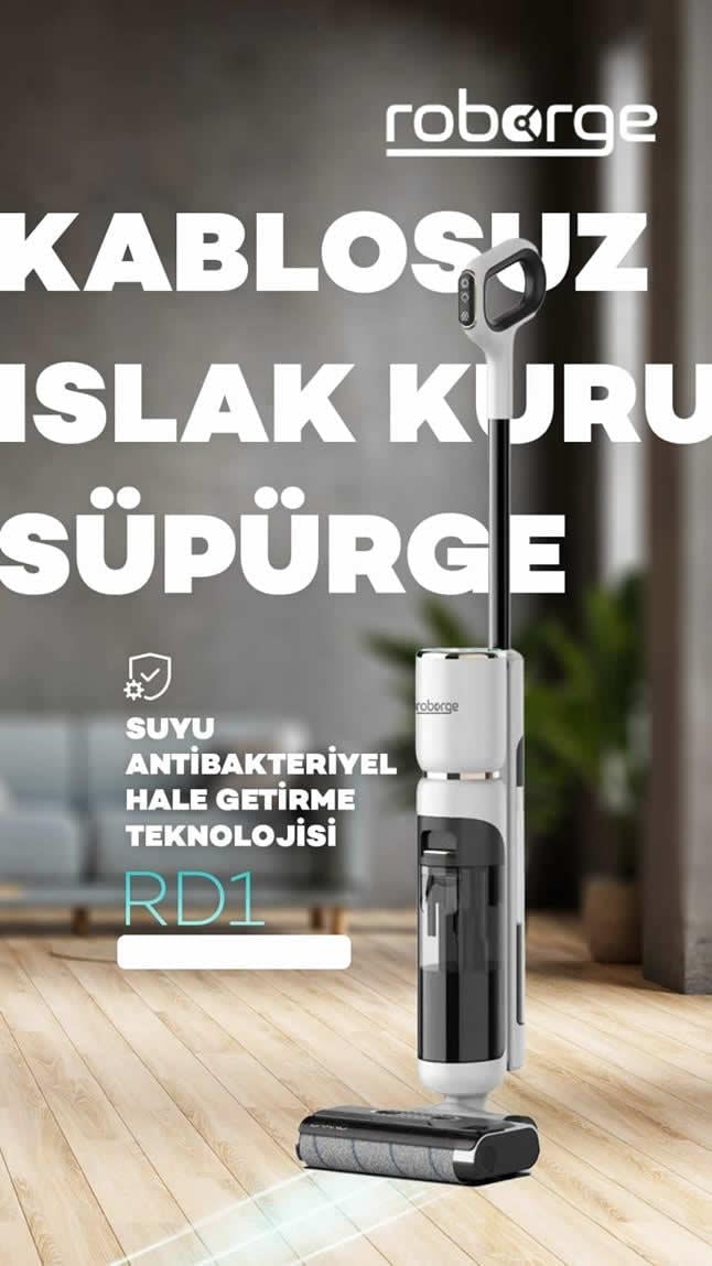 Roborge RD1 Islak Kuru Dikey Süpürge