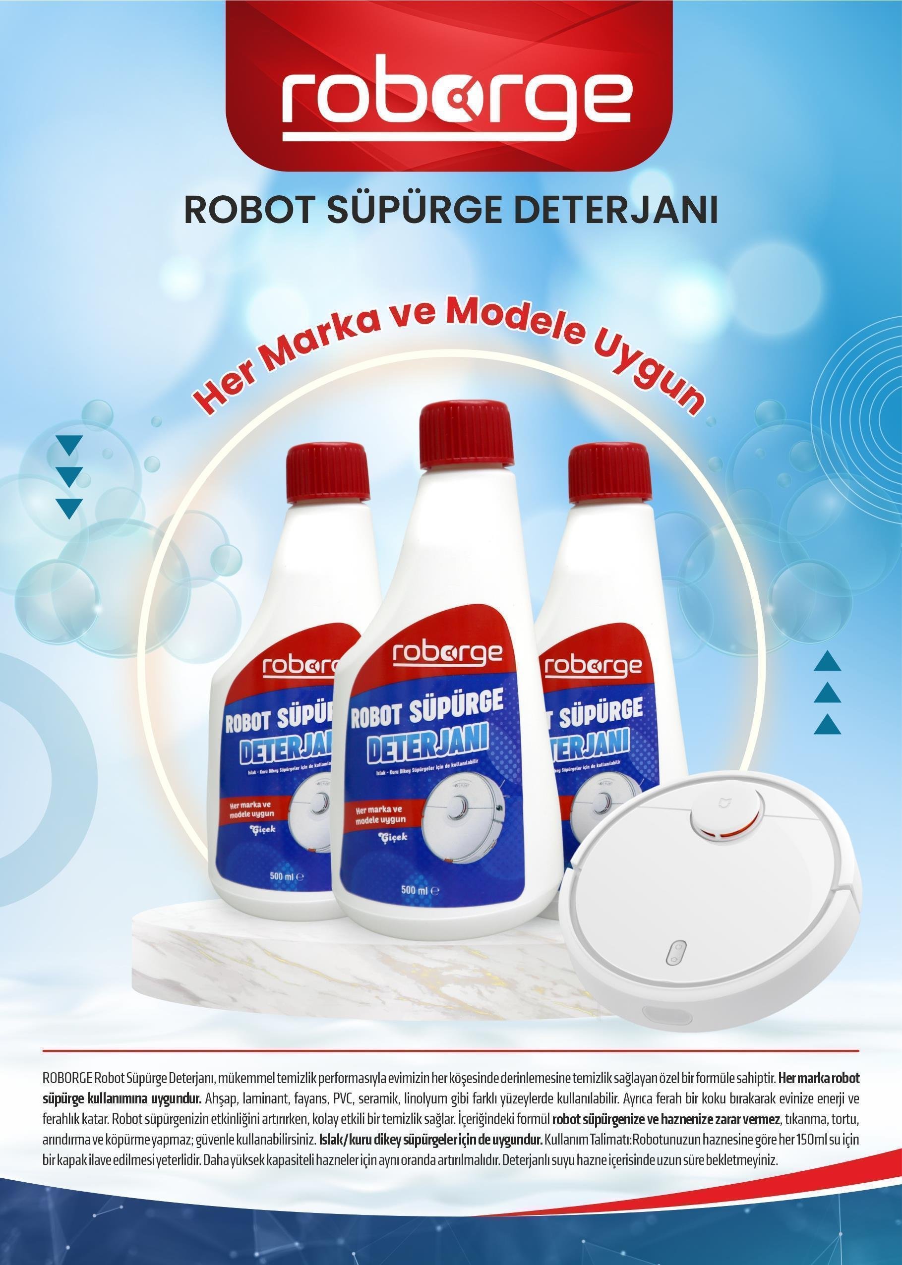 Roborge Robot Süpürge Deterjanı 500 ML - Çiçek