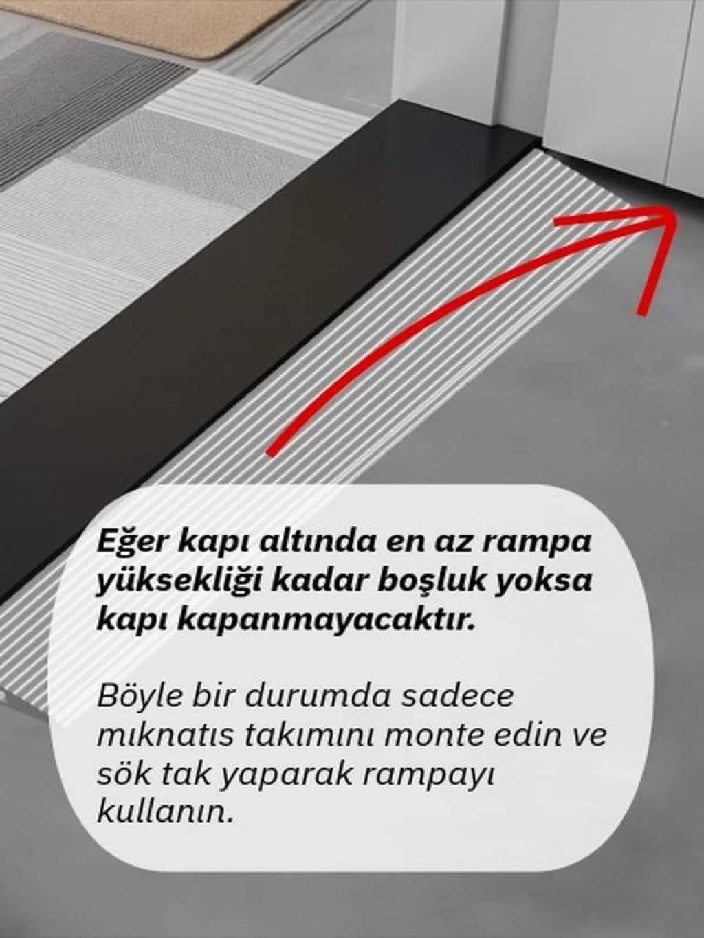 Robot Süpürge Kapı Eşik Rampası 1,6cm - Gri