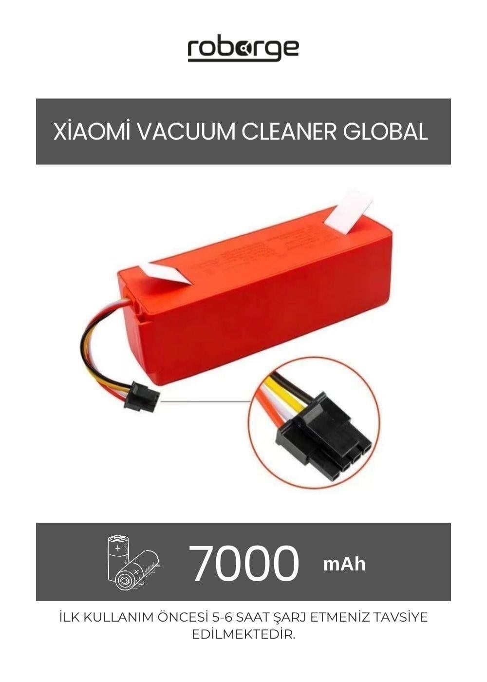 Xiaomi Vacuum Cleaner (Global) (SDJQR02RR) Robot Süpürge Uyumlu Batarya 7000 mAh - Muadil Ürün