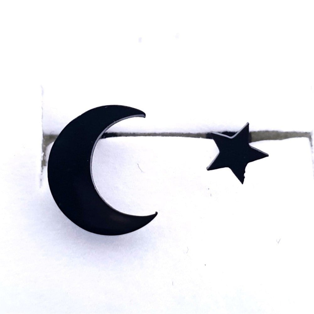 Ay-Yıldız Siyah Piercing