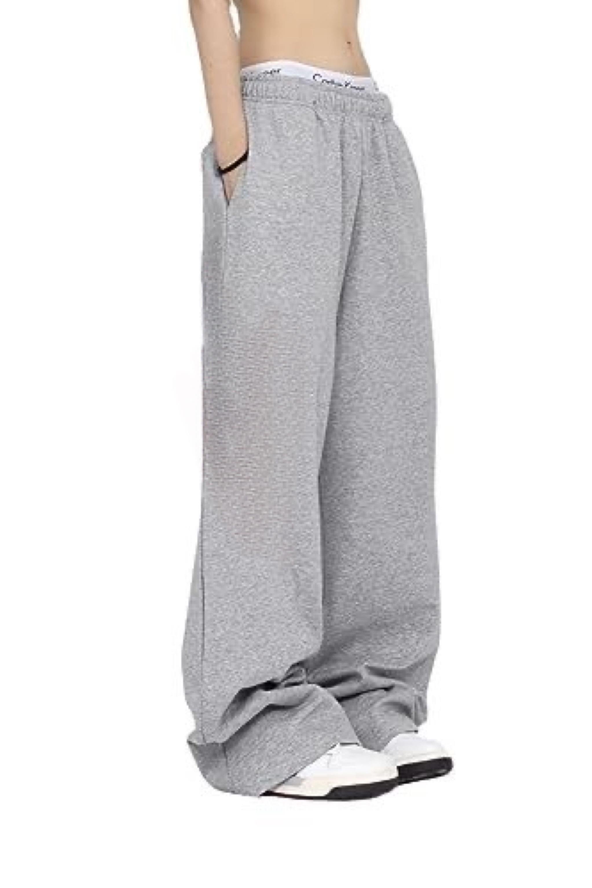 Basic Düz Paça Gri Eşofman