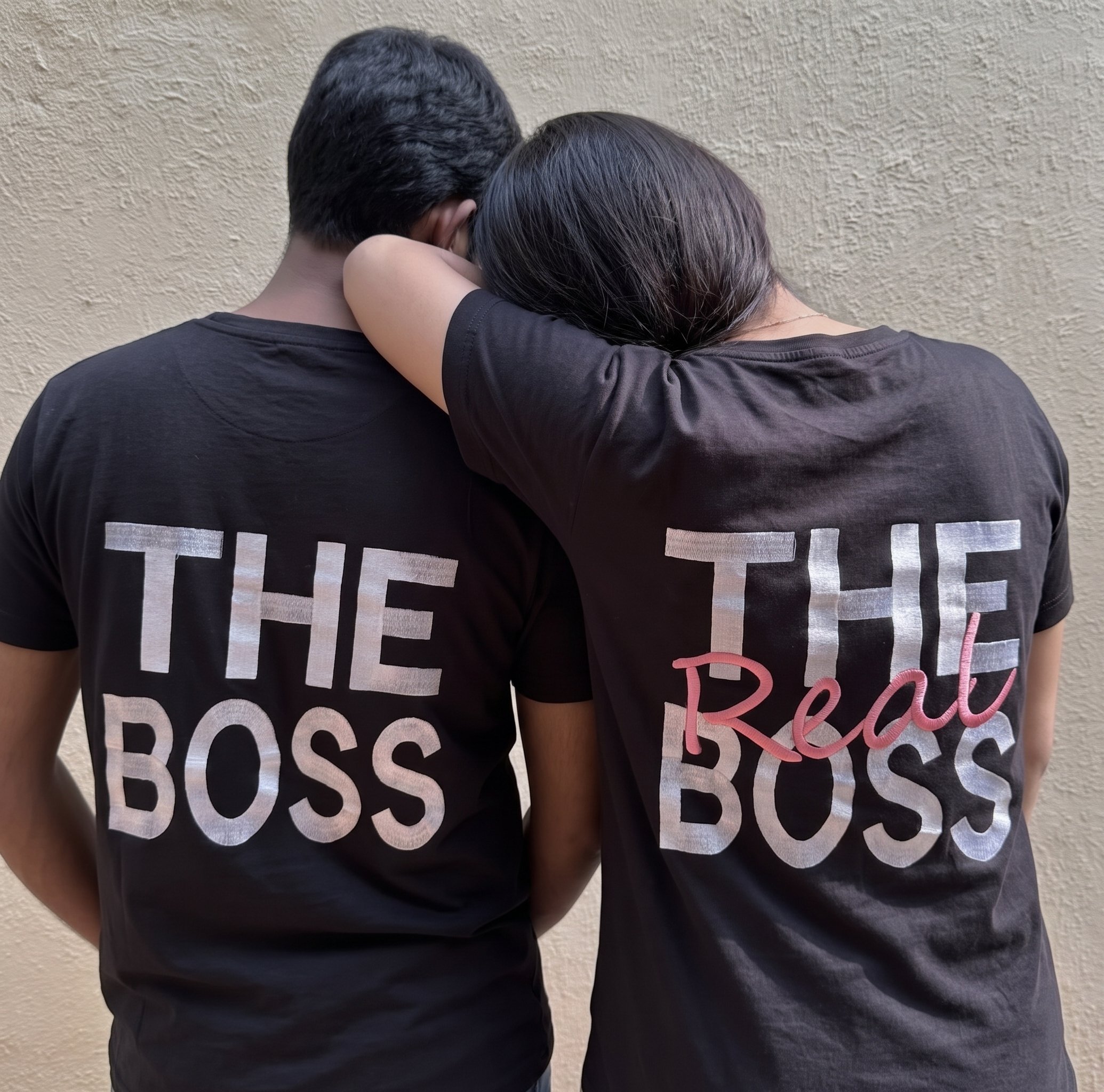 Black Sırt The Real Boss Oversize T-shirt
