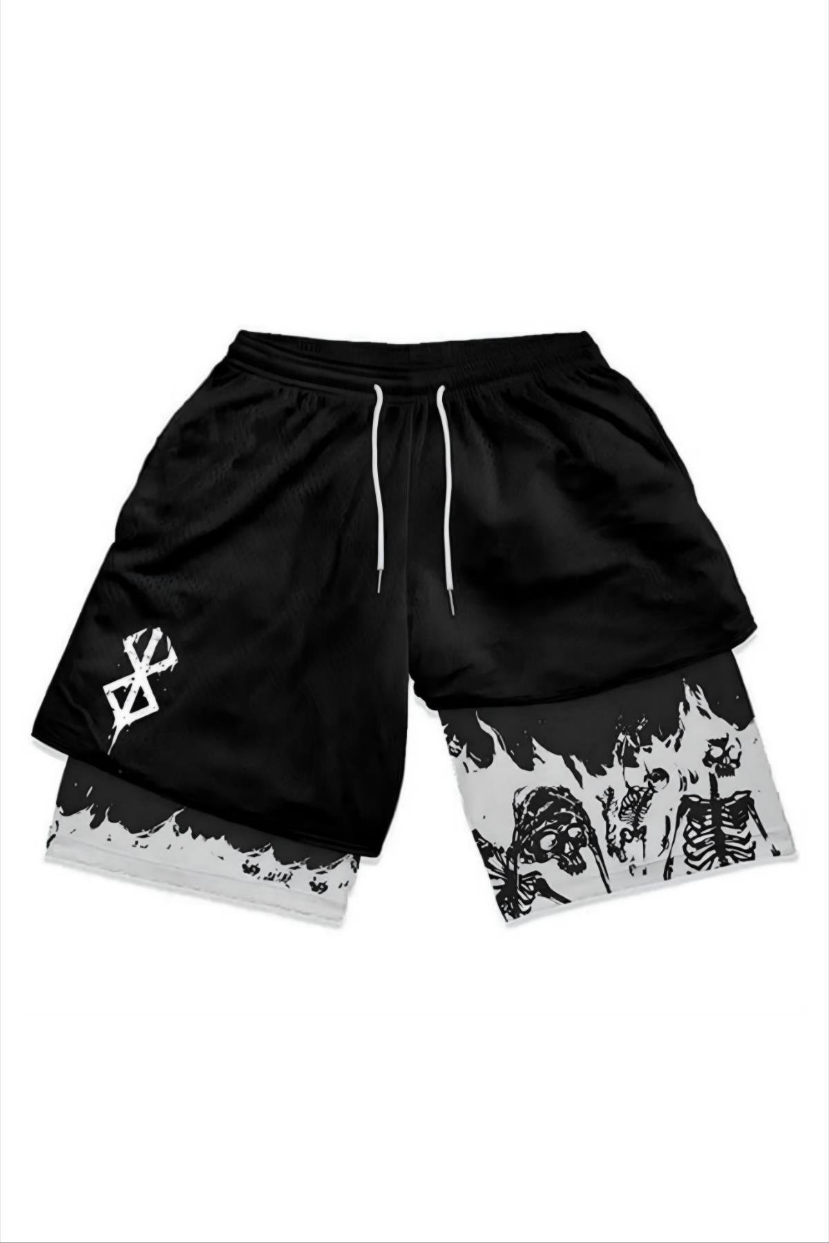 Black Skull Detay Şort