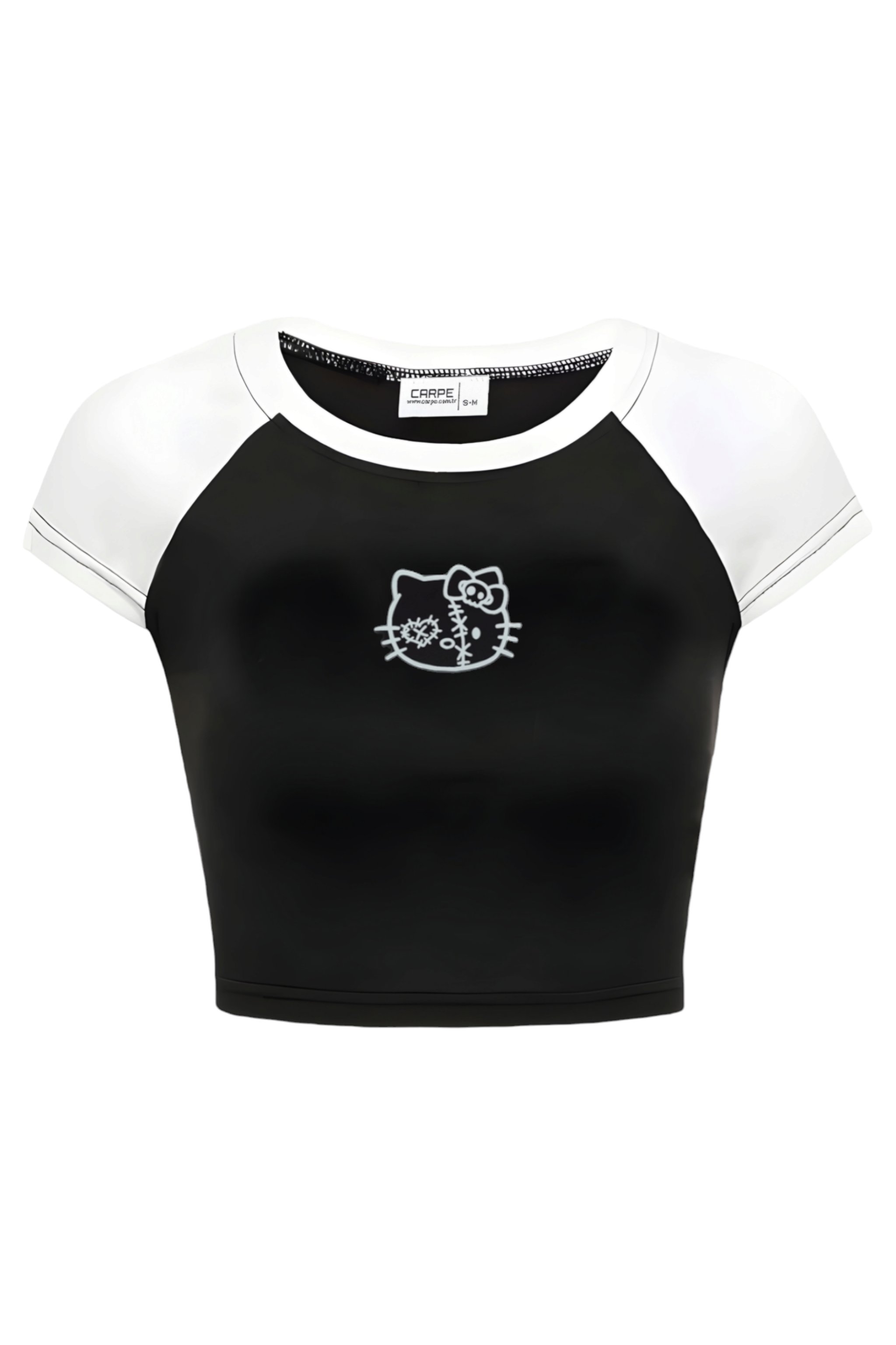Black White Kitty Crop