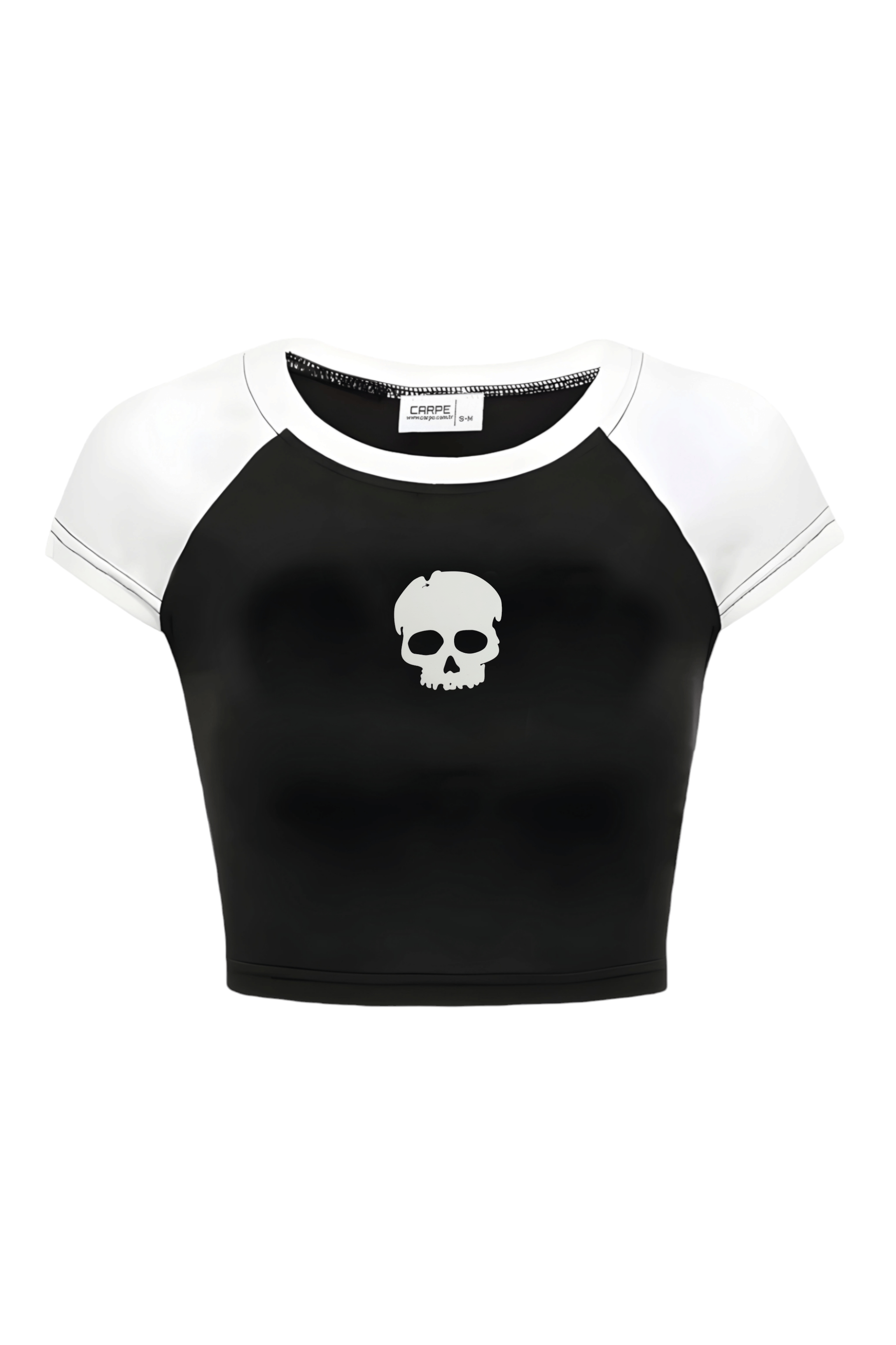 Black White Skull Crop