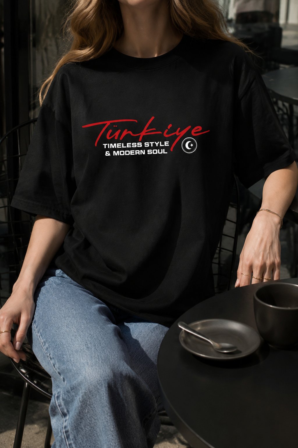 Black World Cup Türkiye Oversize T-Shirt