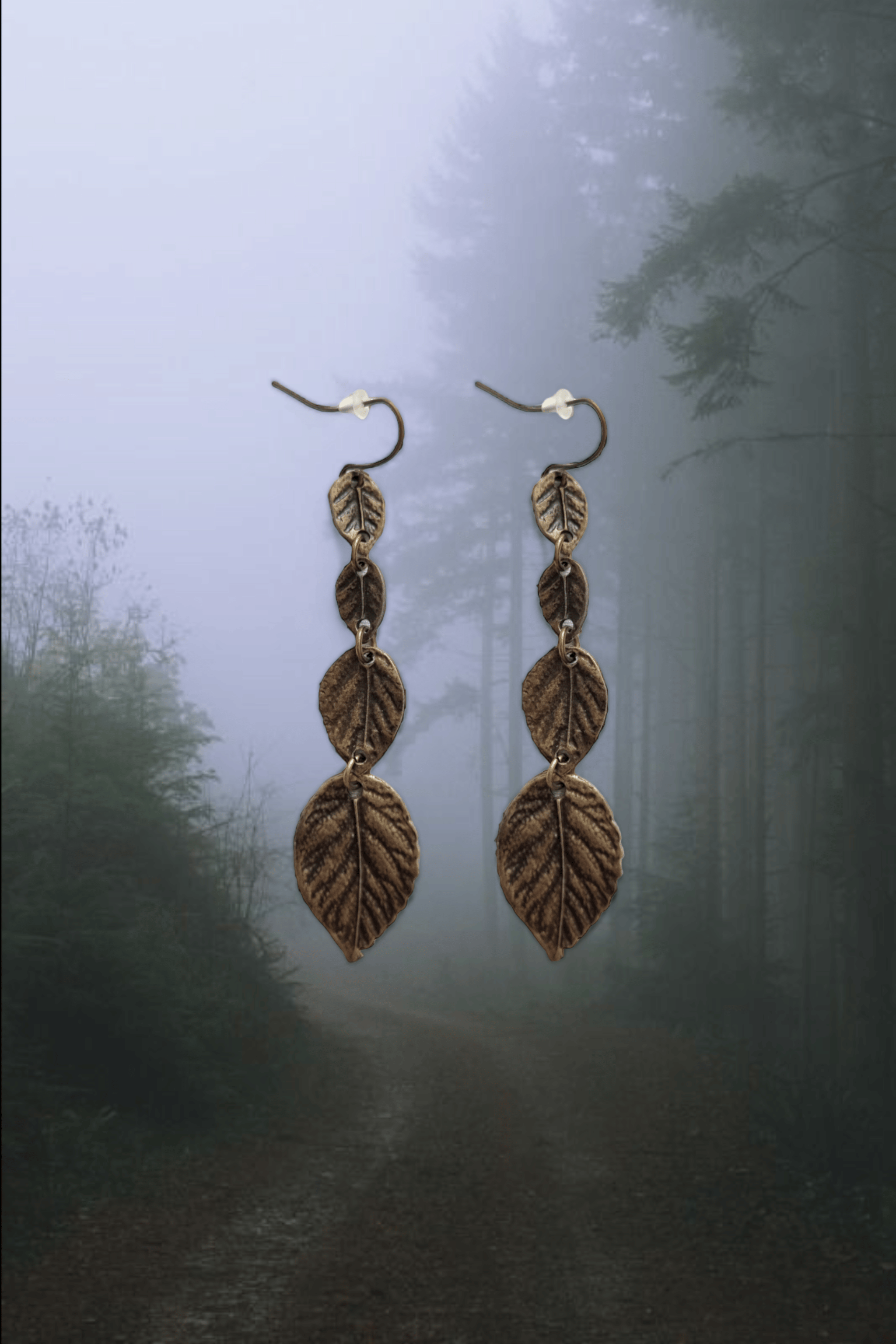 Bronz Multi-Leaf Küpe