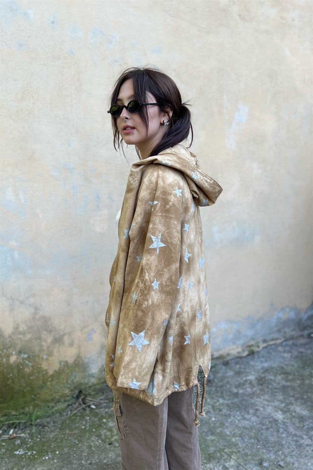 Brown Star Raincoat