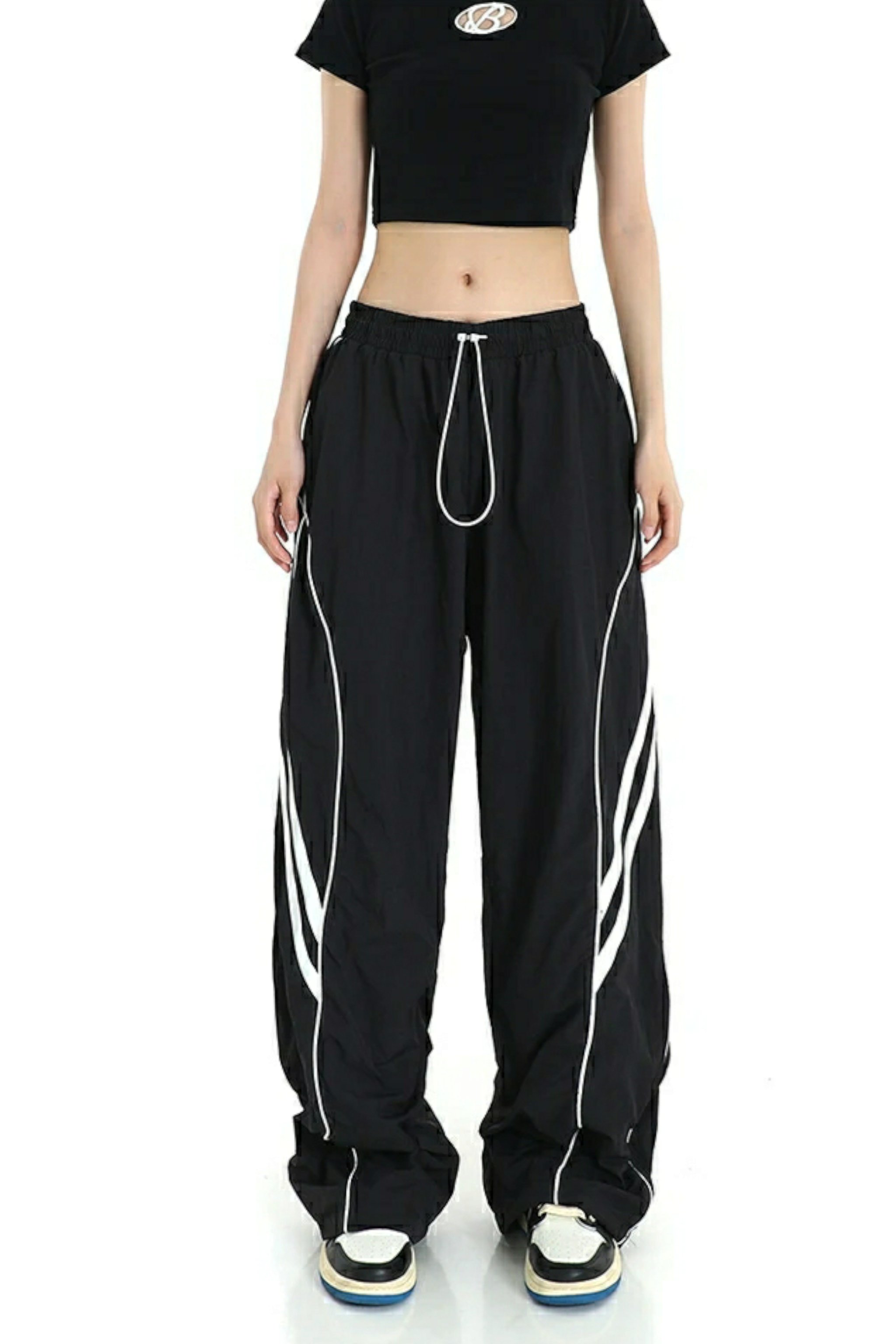 Çizgi Detaylı Baggy Eşofman