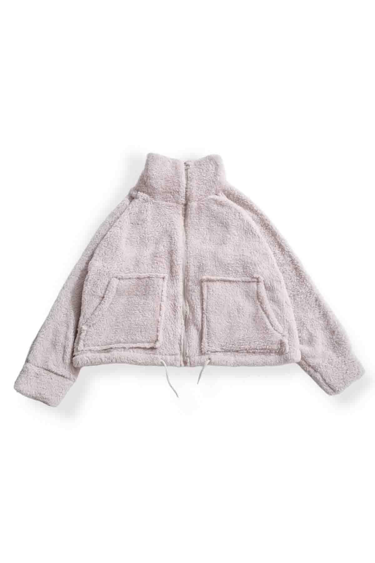 Crop Pelüş Teddy Ceket