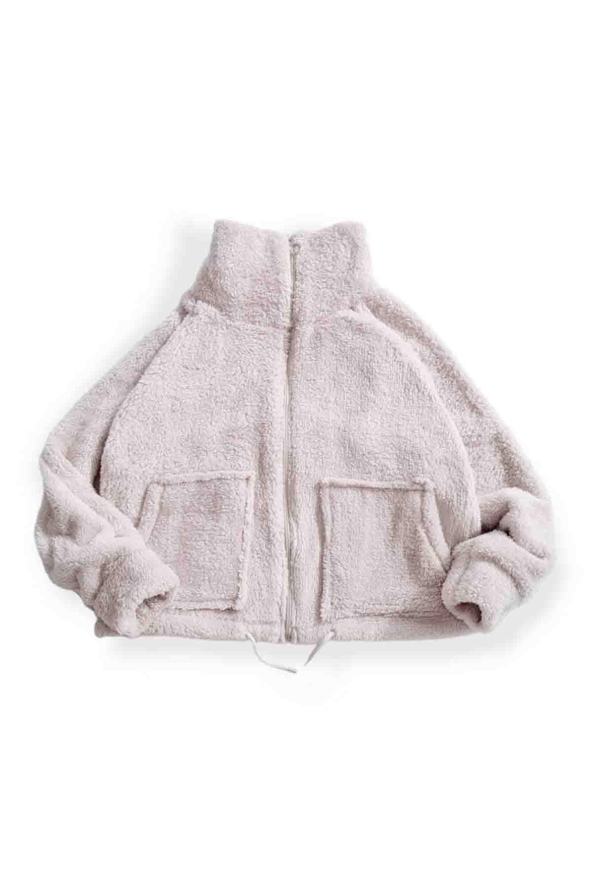 Crop Pelüş Teddy Ceket