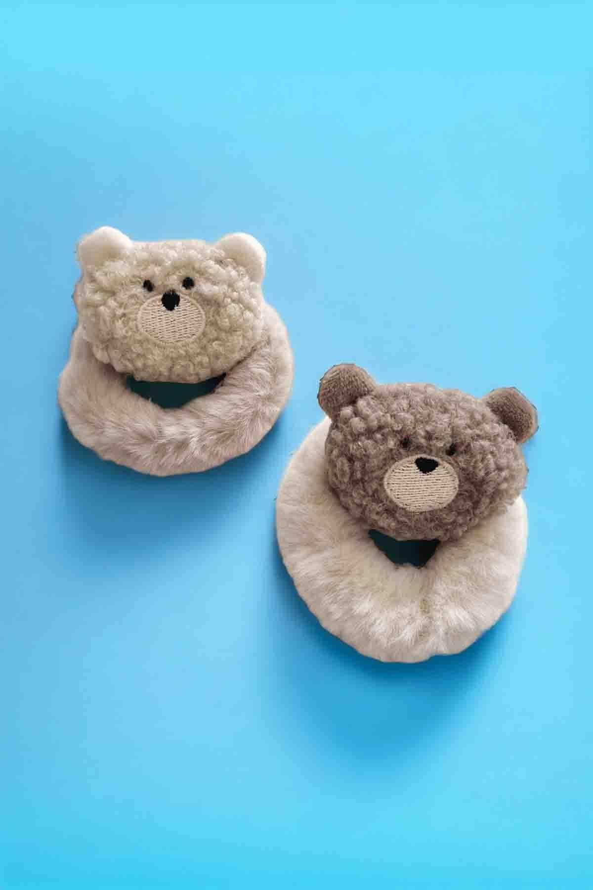 Curly Bear Peluş Lastik Toka