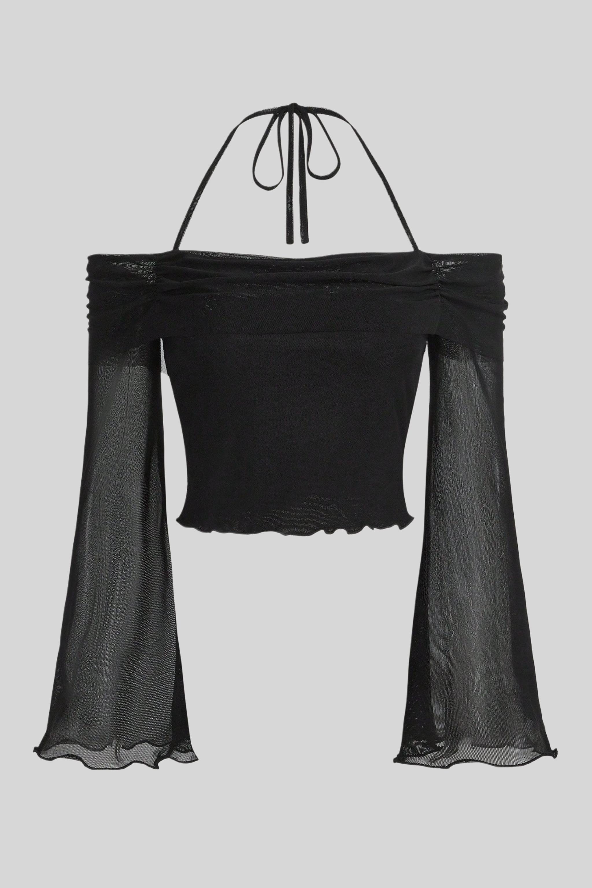 Draped Madonna Tulle Bluz