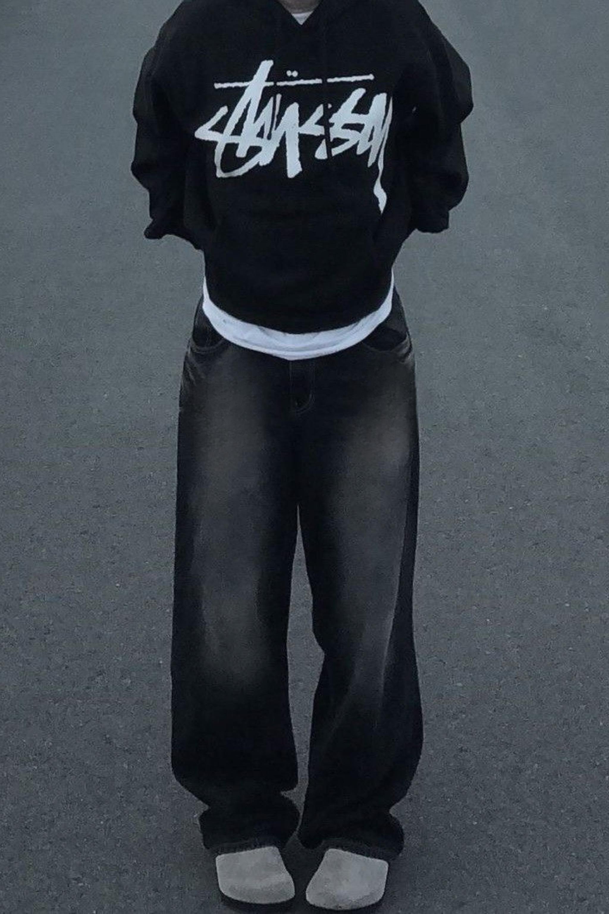 Füme Denim Salaş Pantolon