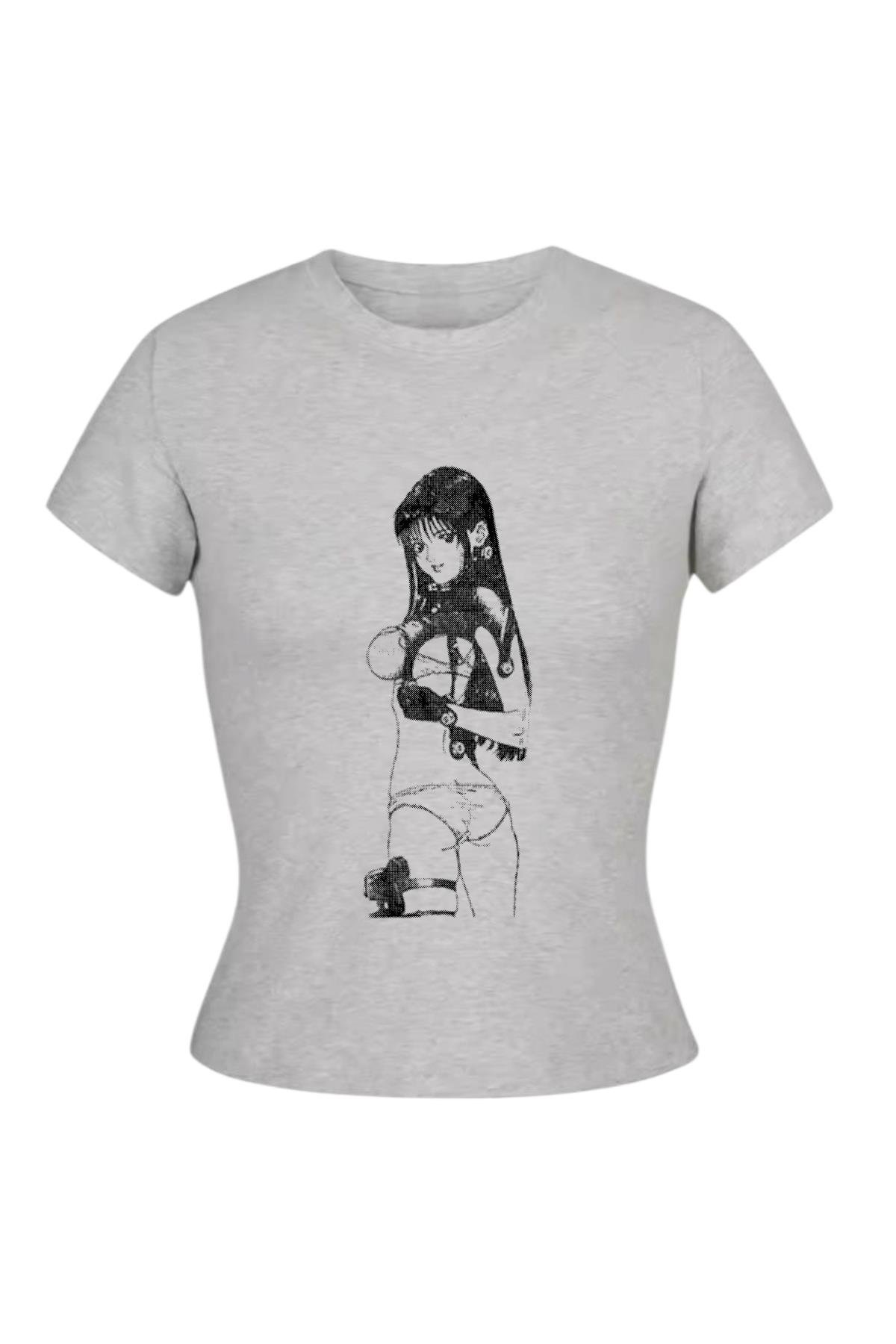 Grey Gril Tam Boy Bluz