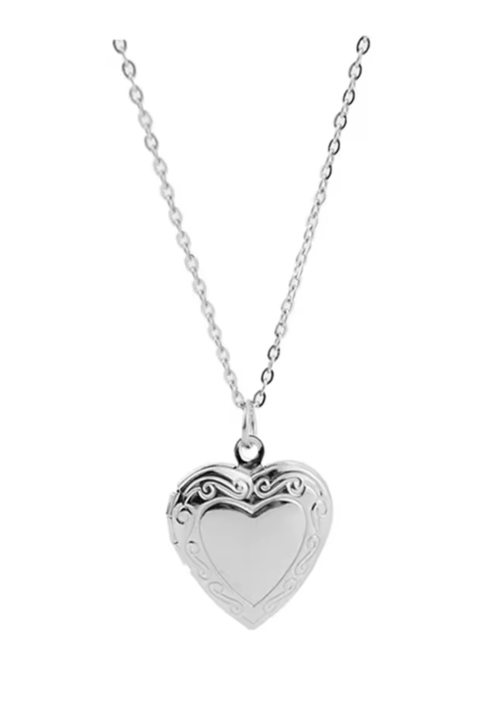 Grey Kapaklı Heart Kolye