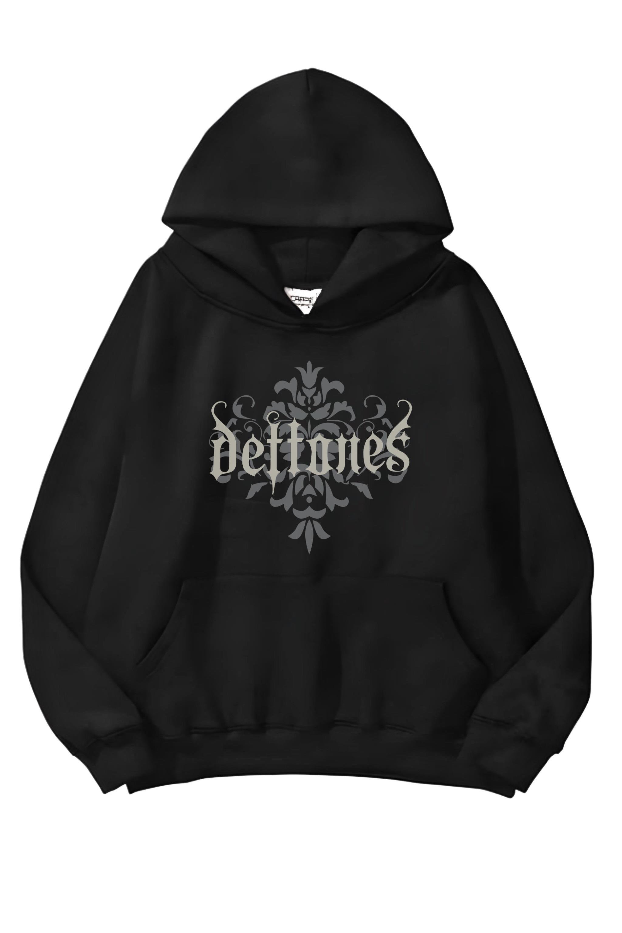 Gri Deftones 3 iplik Oversize Sweatshirt