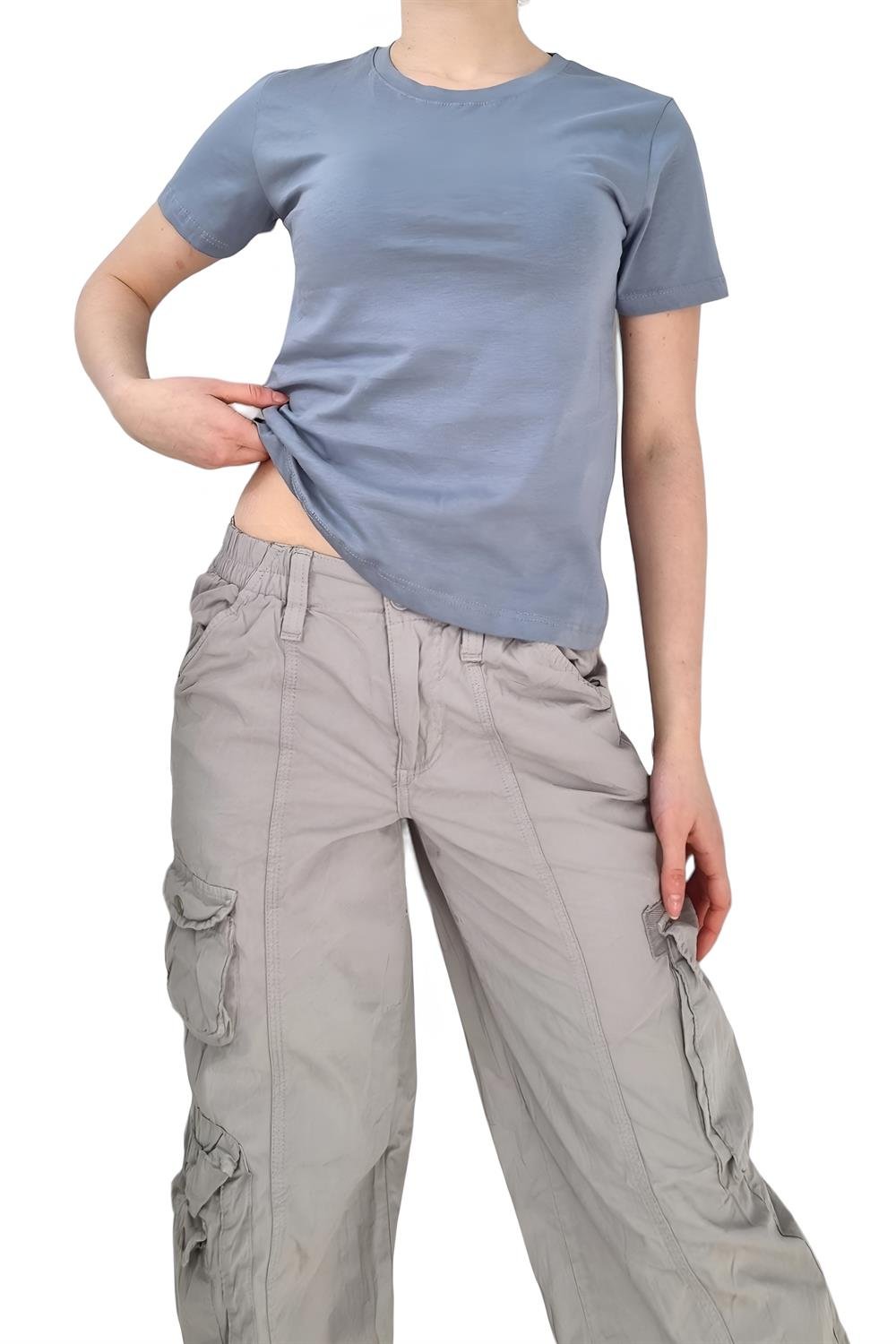 Gri Lightning Skeletons Tam Boy Bluz