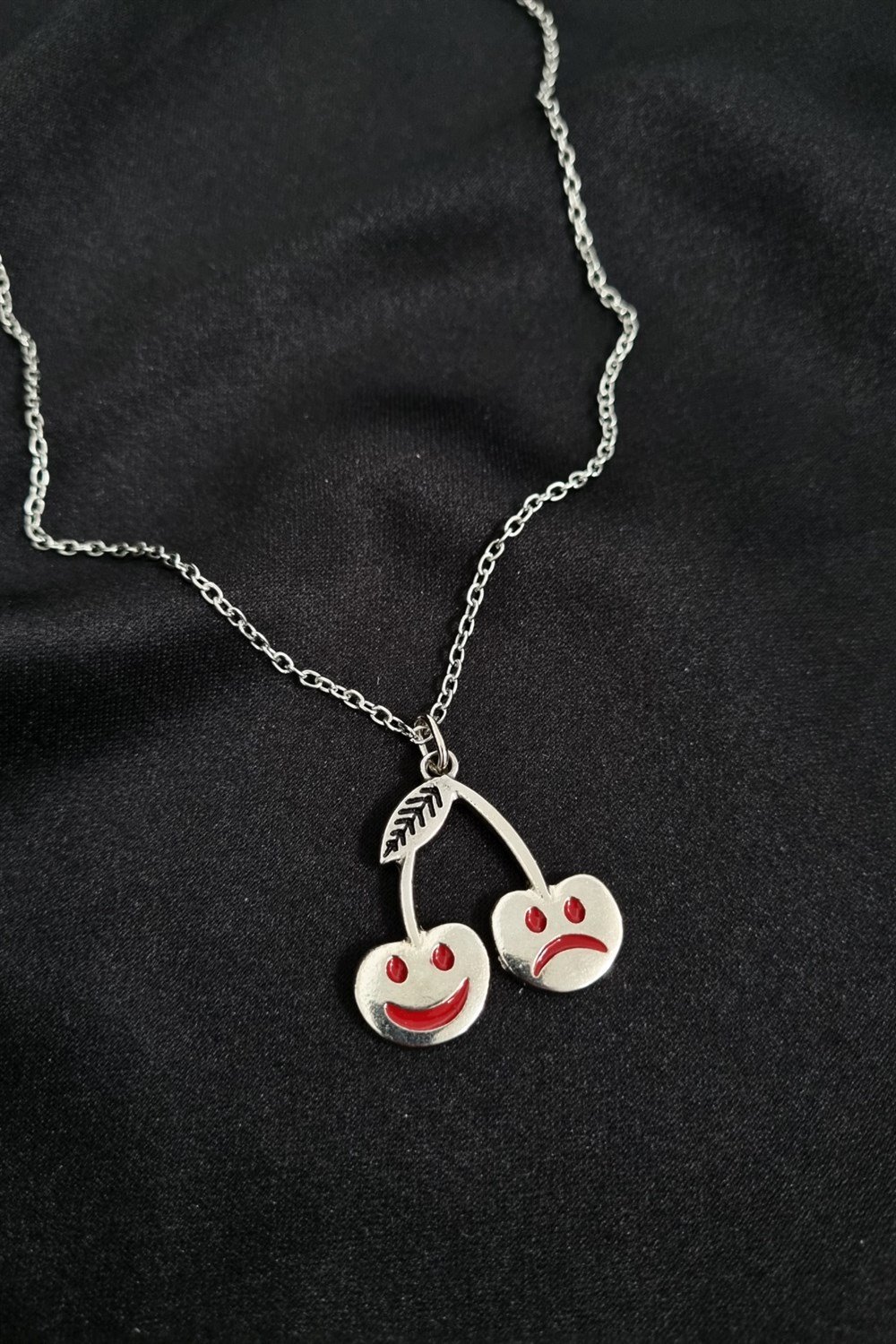 Happy and Sad Cherry Kolye