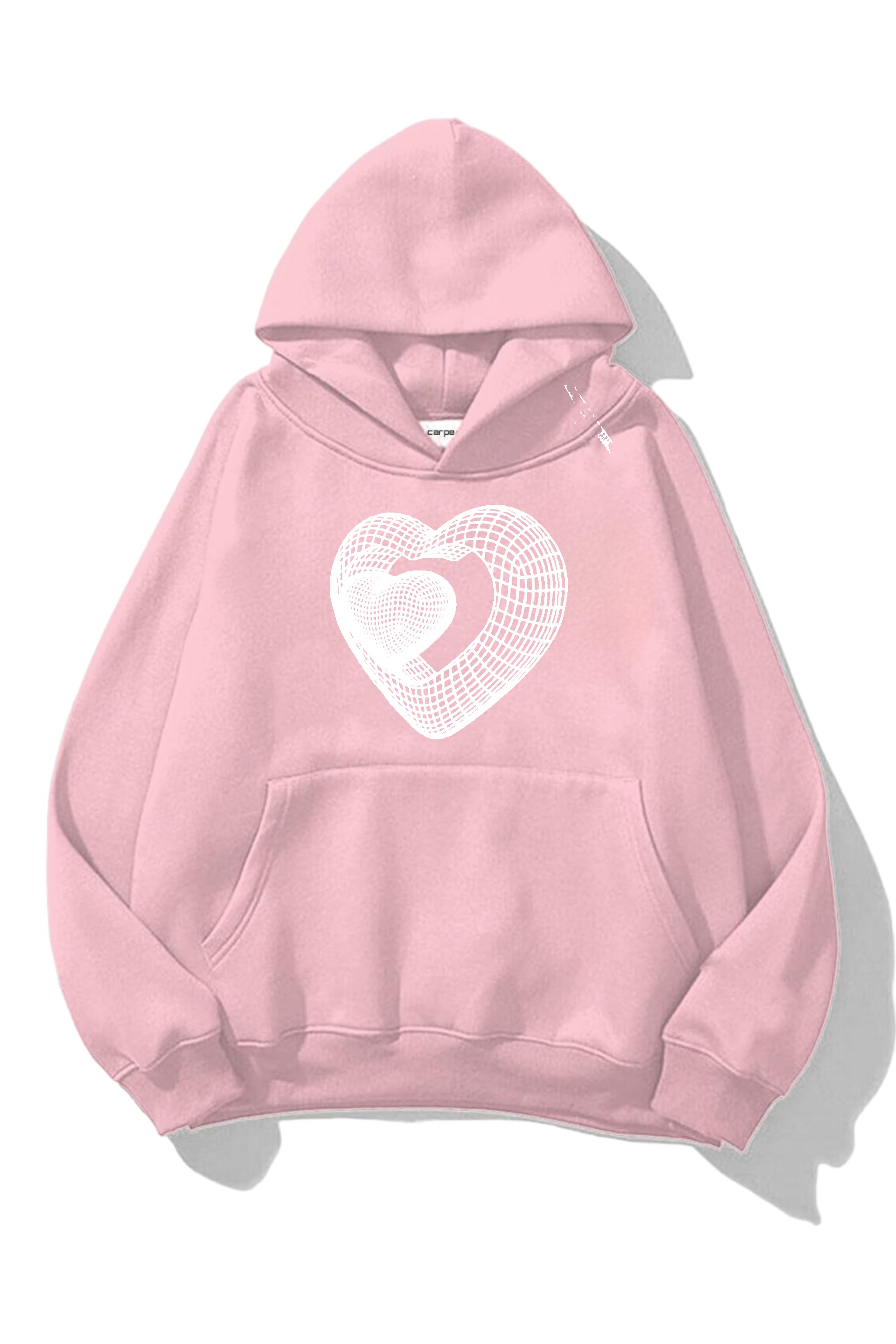Heart Design 3 İplik Oversize Sweatshirt