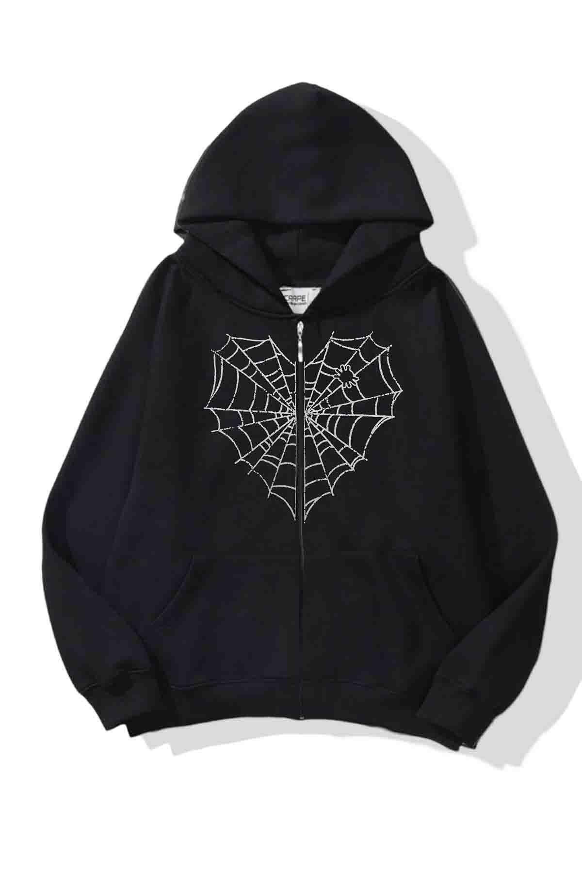 Heart Spider Oversize Hırka