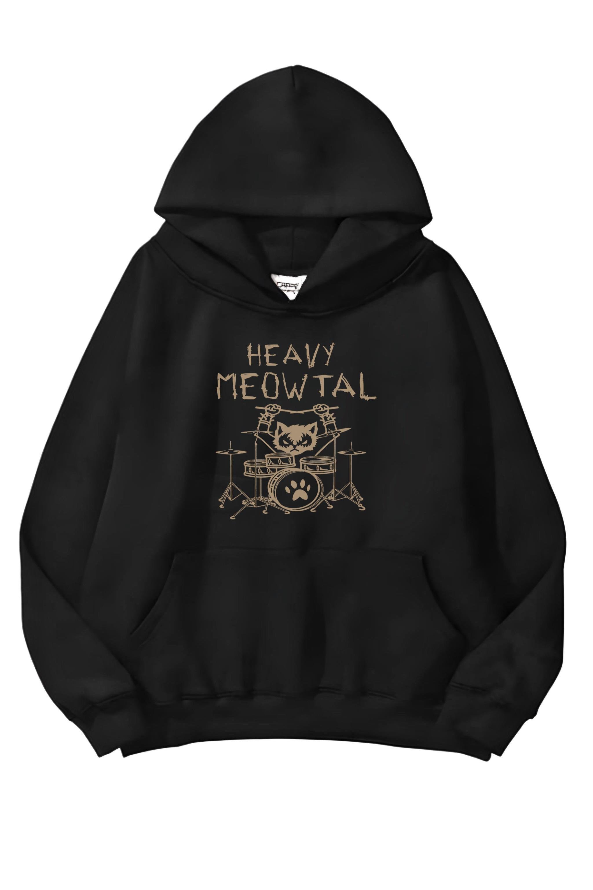 Heavy Meowtal 3 iplik Oversize Sweatshirt
