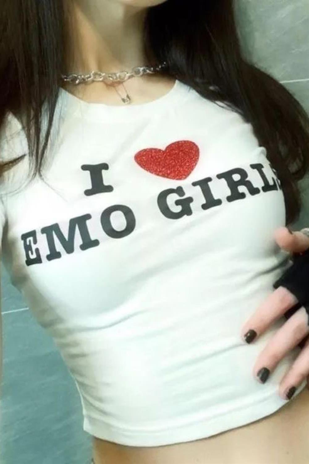I Love Emo Girls Crop