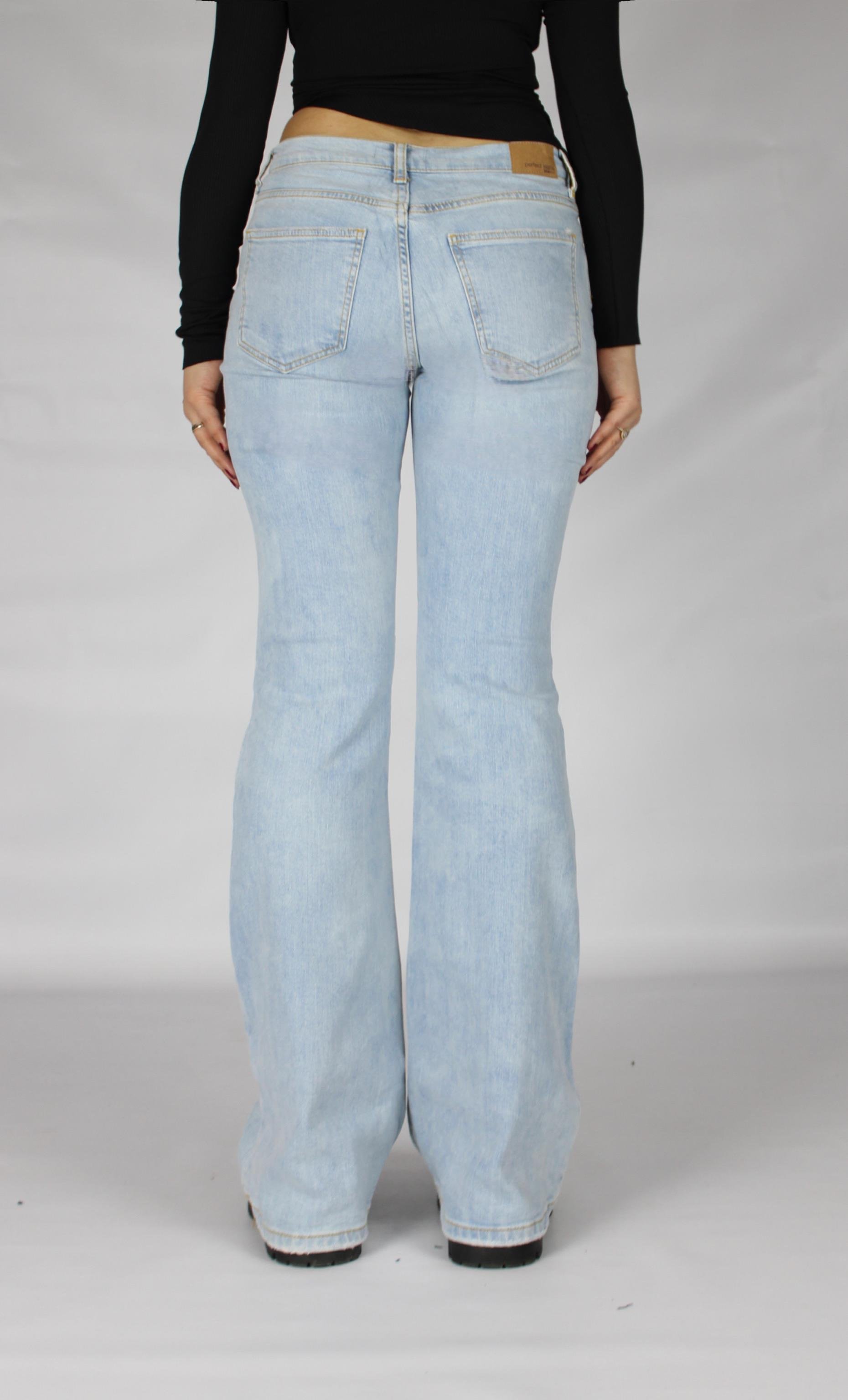 Ice Blue Flare Pantolon