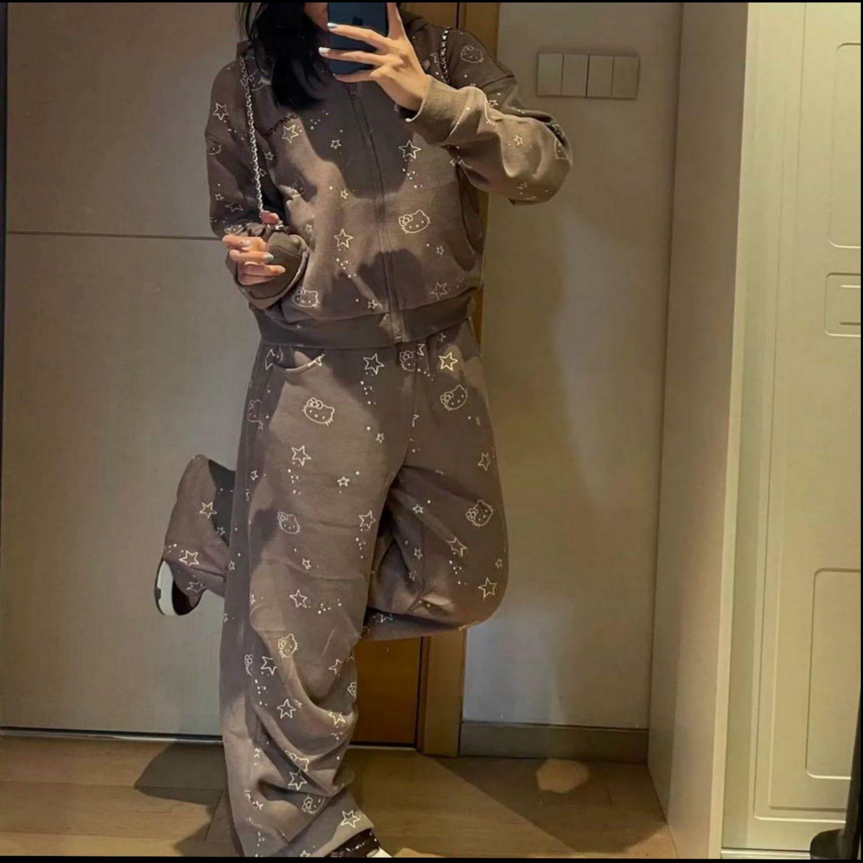 Kahverengi Kitty Star Eşofman Takımı