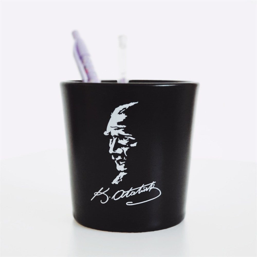 Kemal Atatürk Bardak-Saksı-Kalemlik