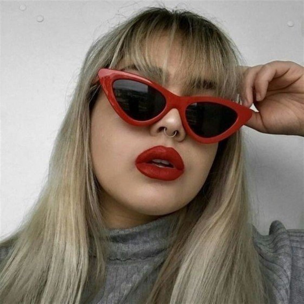 Kırmızı Retro CAt Güneş Gözlüğü