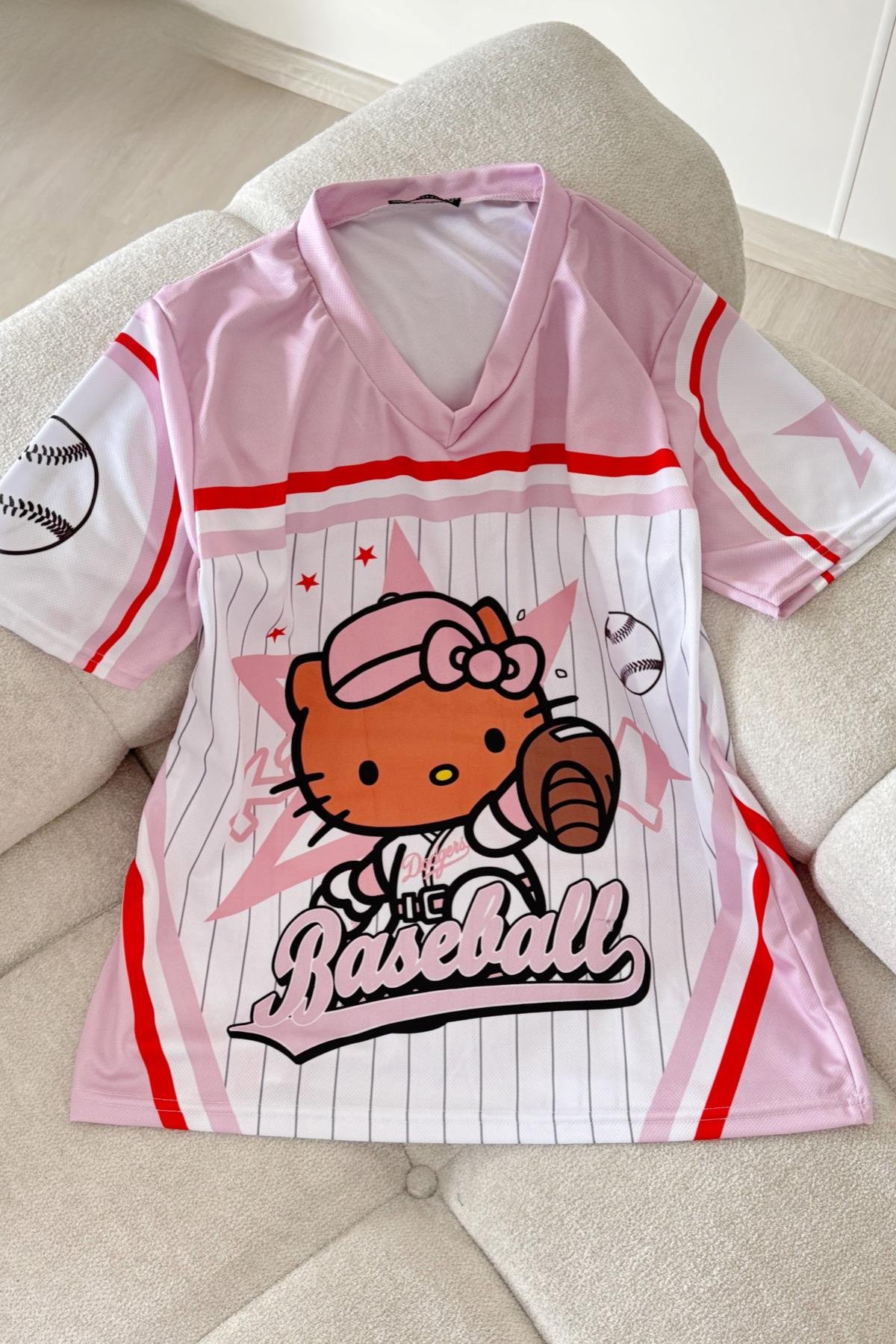 Kitty Baseball Oversize T-shirt