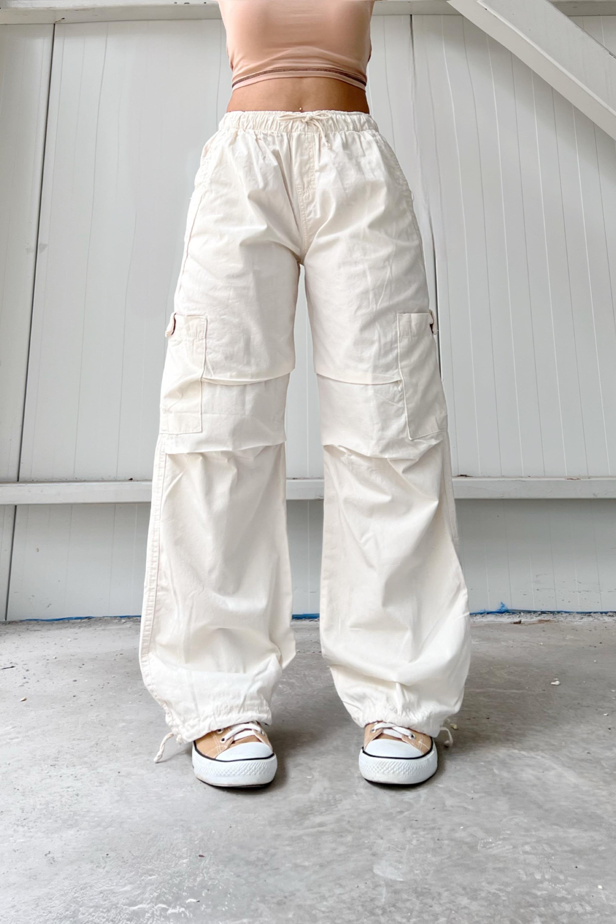 Krem Gabardin Jogger Pantolon
