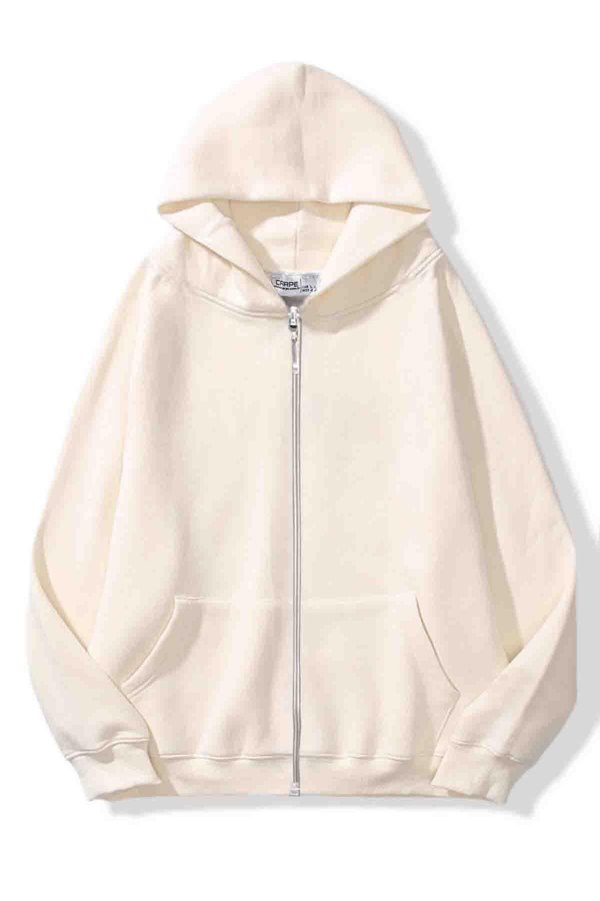 Krem Oversize Hırka