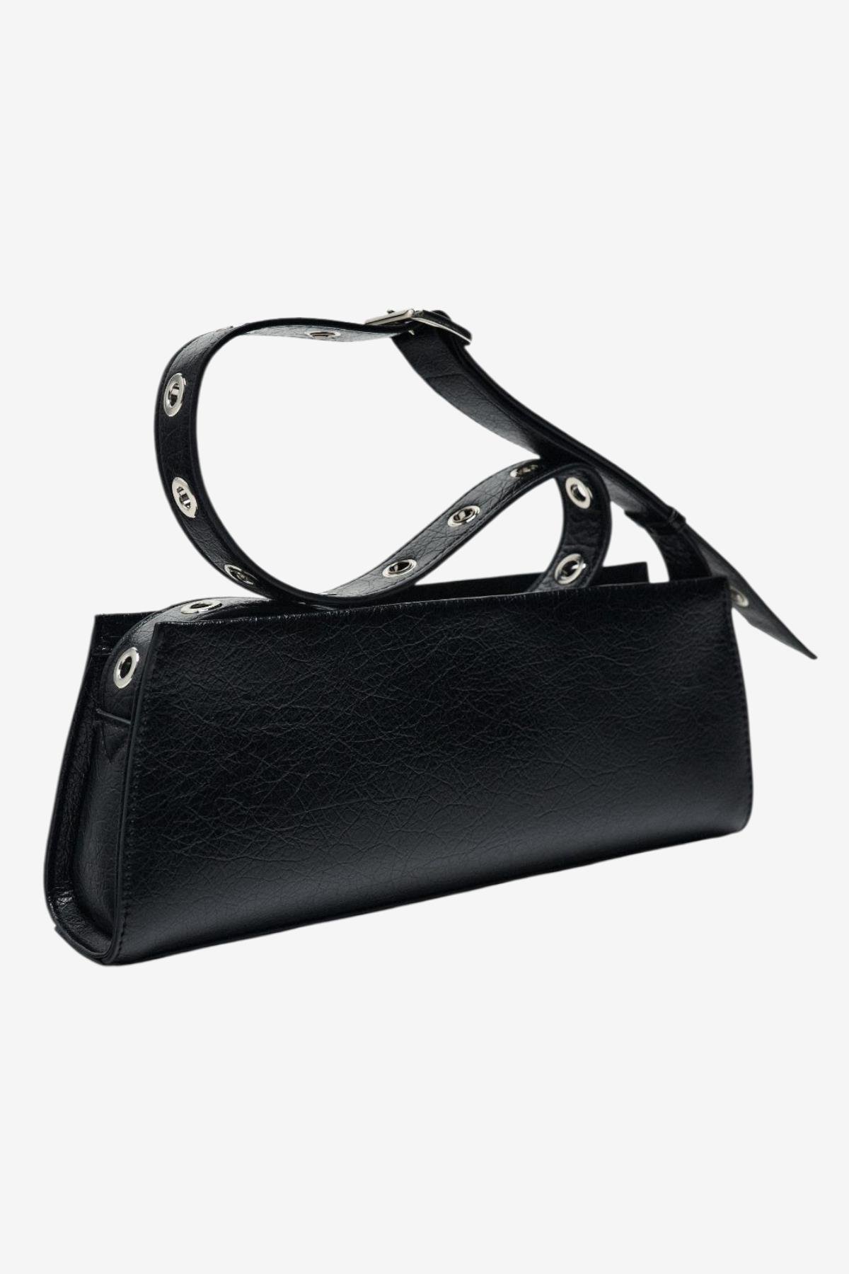 Kuş Gözü Detaylı Baget Çanta