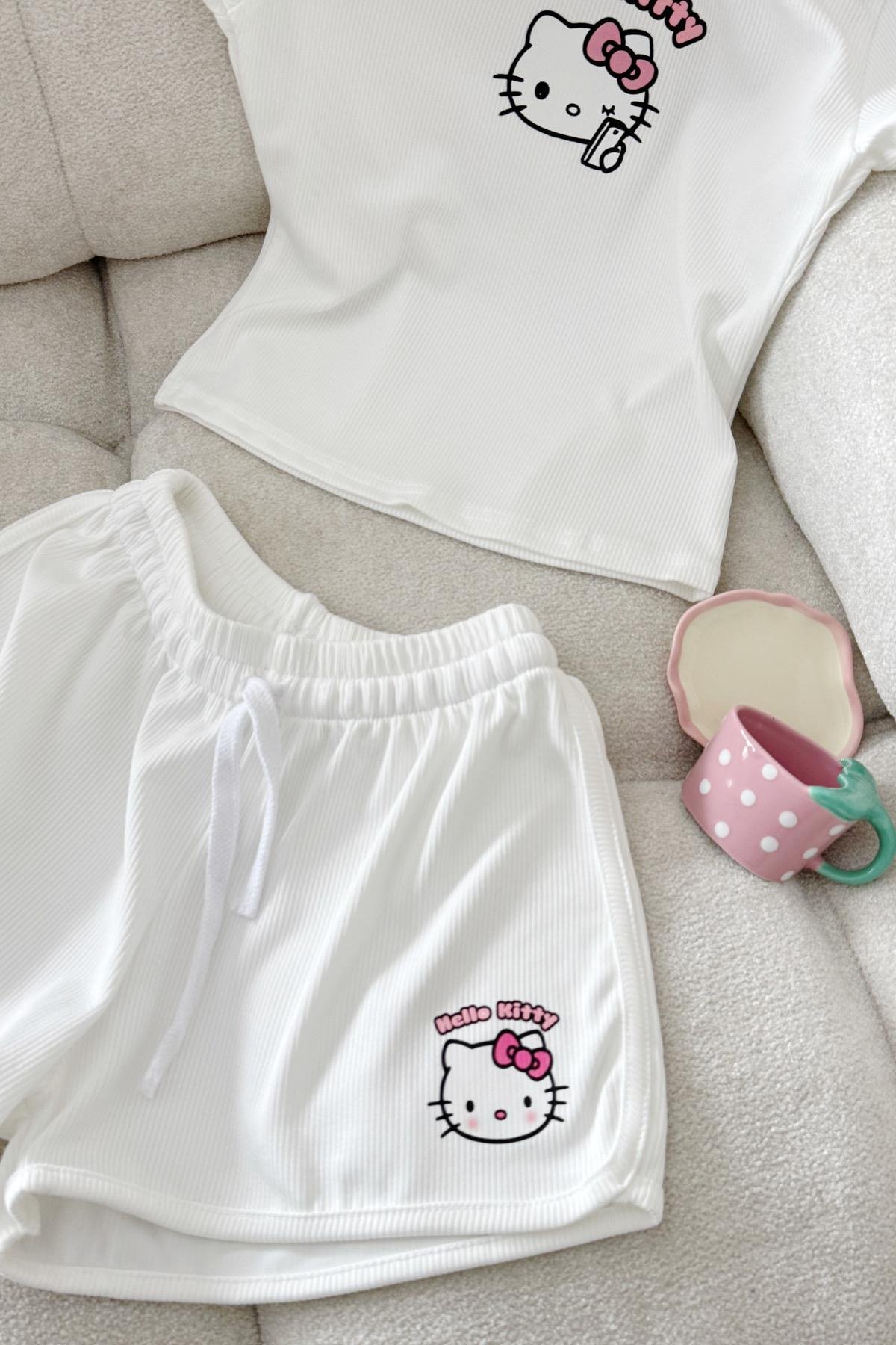 Lace Detail Kitty İkili Takım