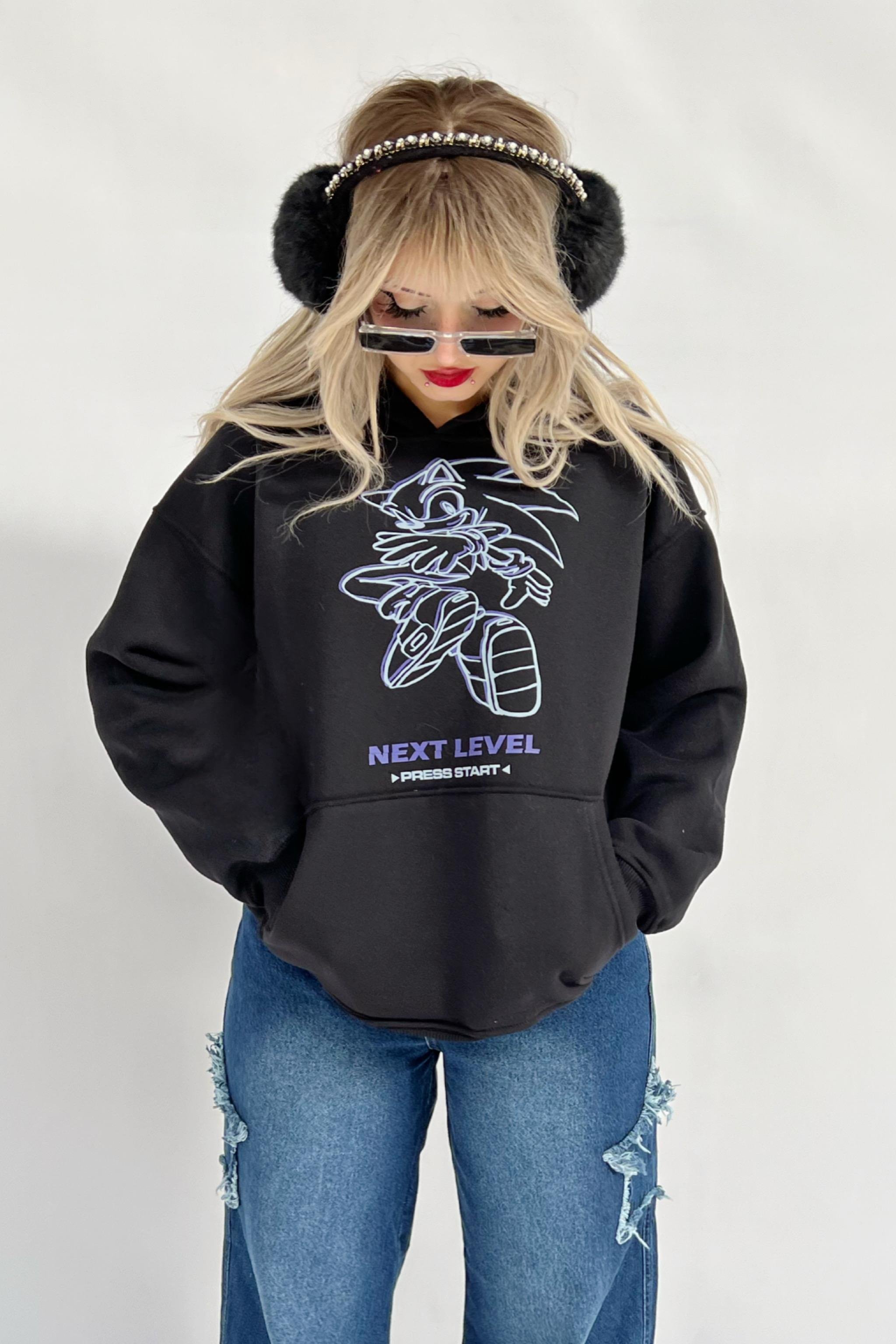 Next Level 3 İplik Oversize Sweatshirt