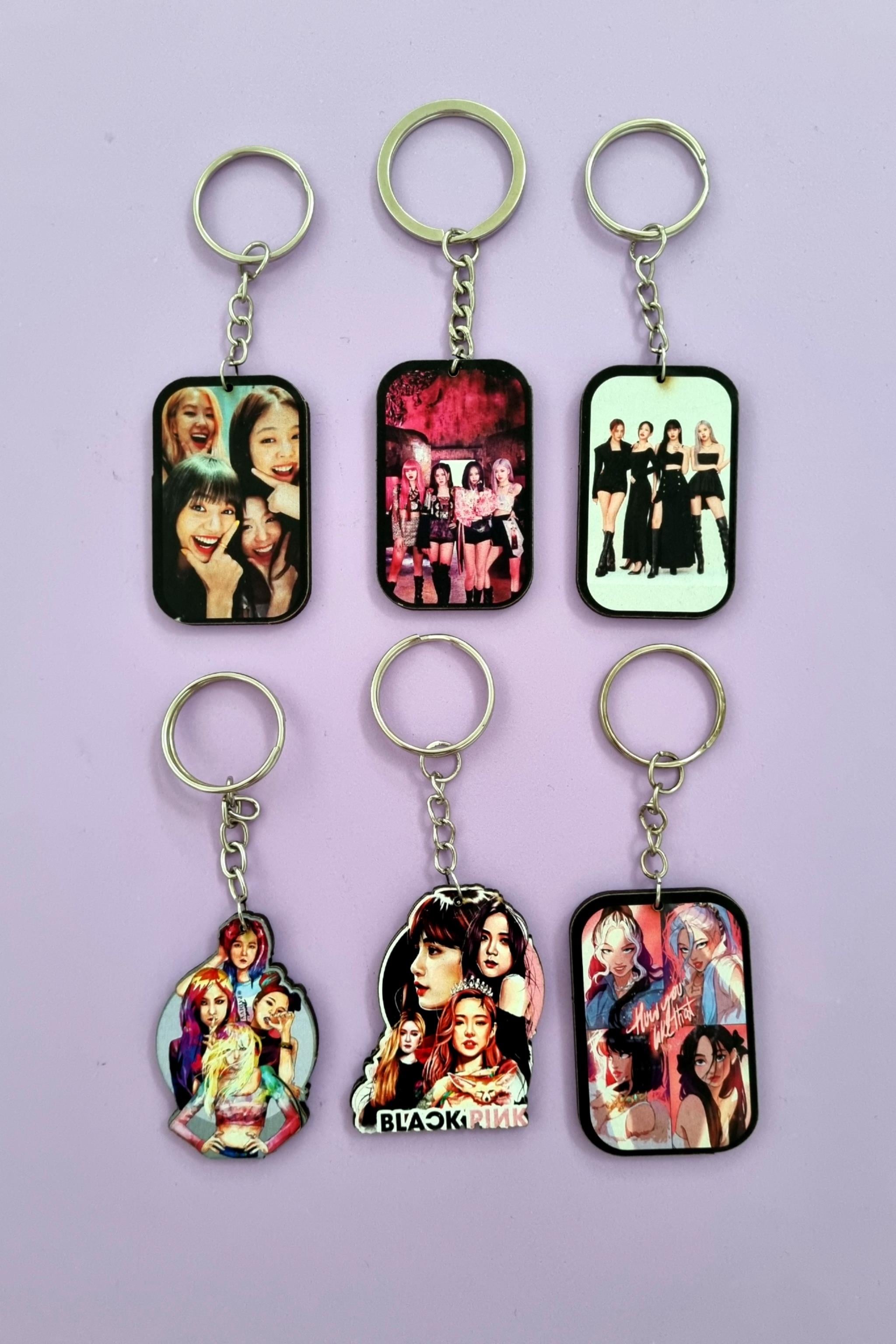 Black Pink Keychain Types