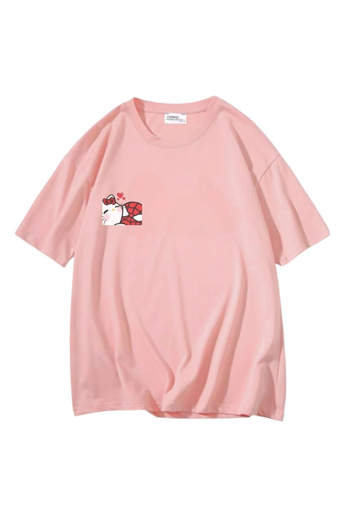 Pink Kitty Spider Oversize T-shirt