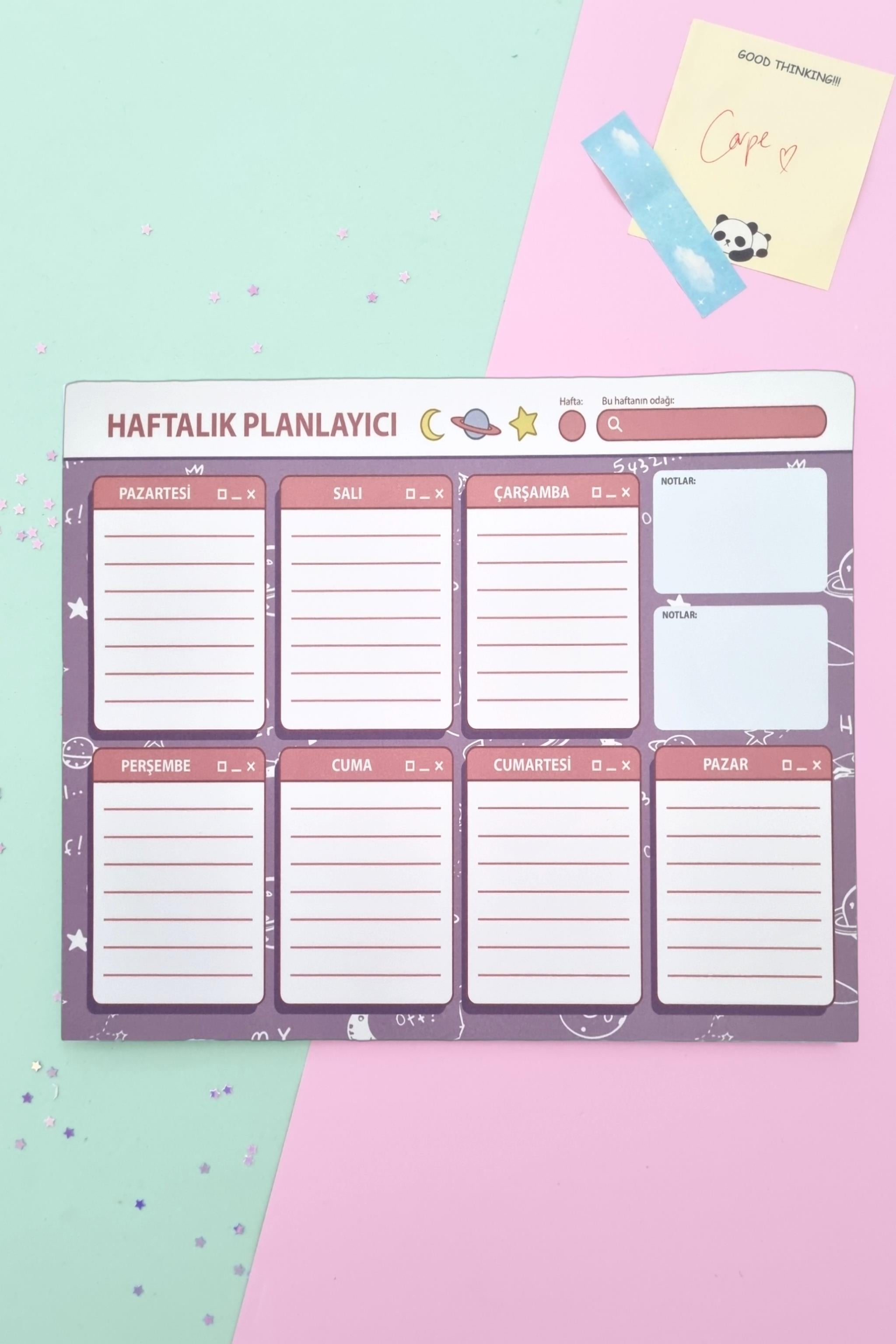 Planet A4 Haftalık Planlayıcı